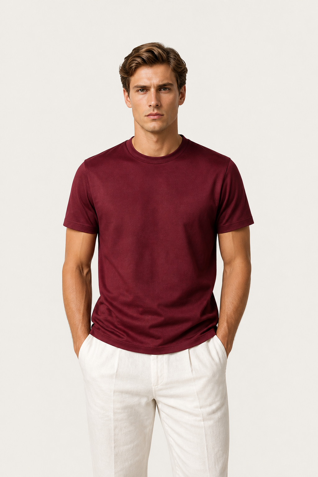 Azuro T-Shirt Burgund