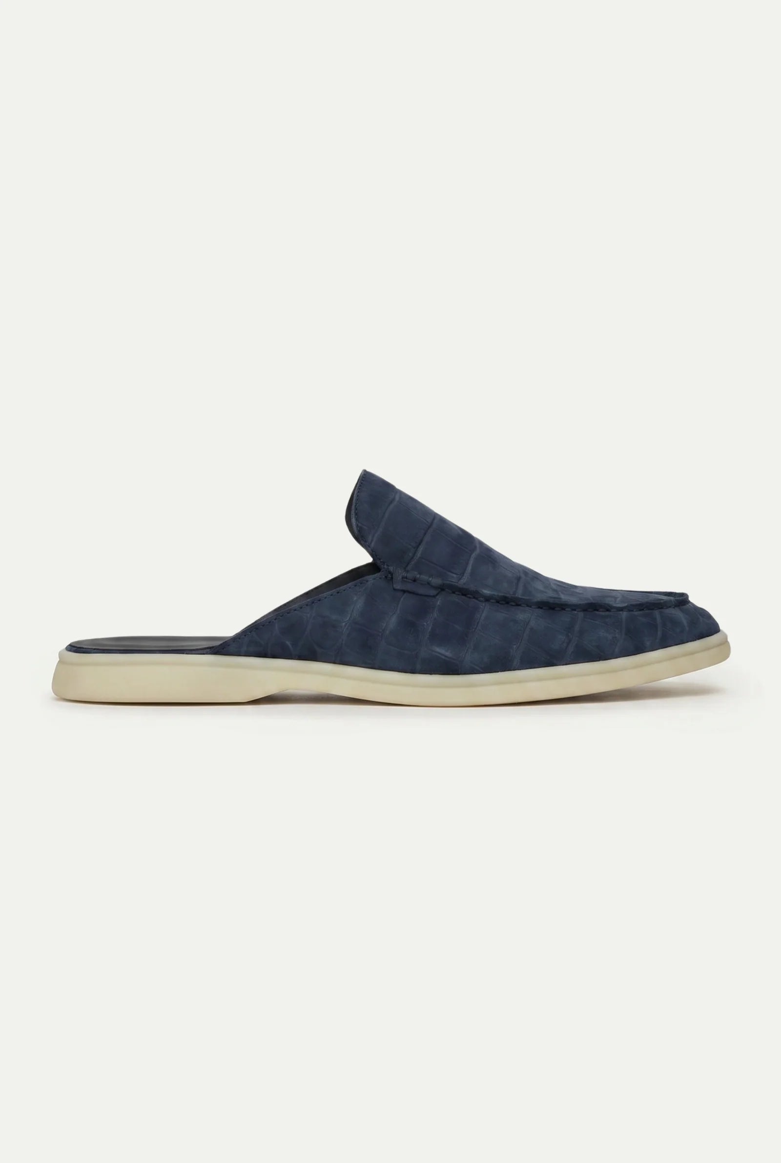 Croco Mule Glanzschwarz