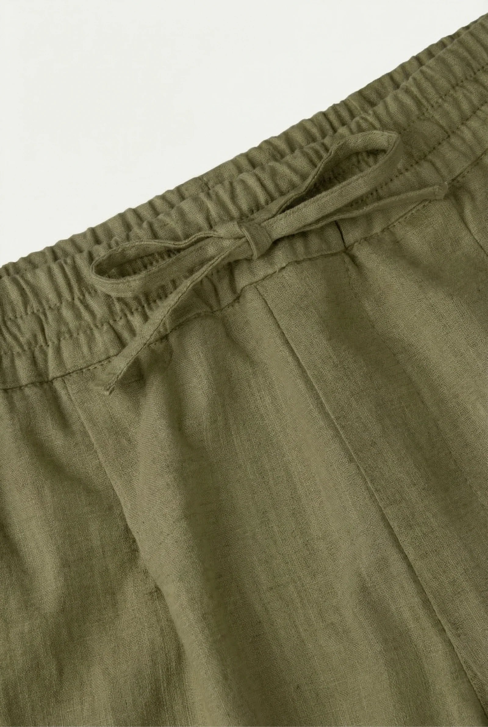 Olive Linen Bayside Shorts