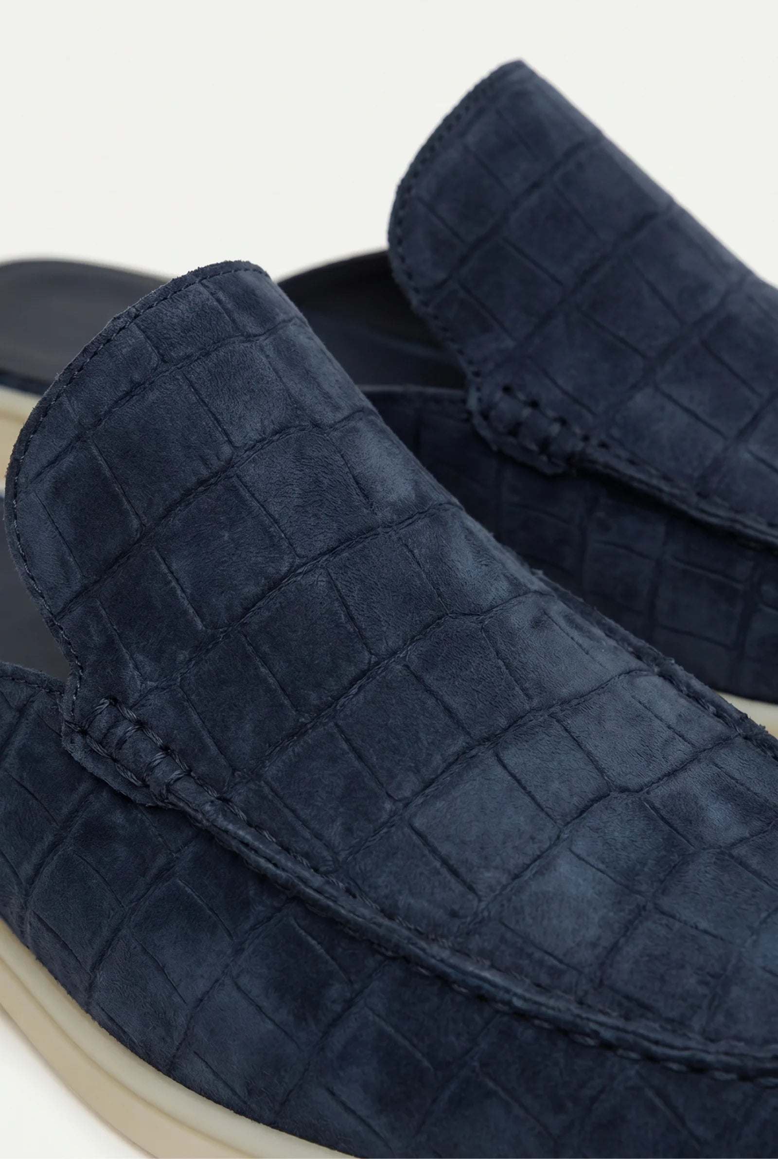 Croco Mule Glanzschwarz