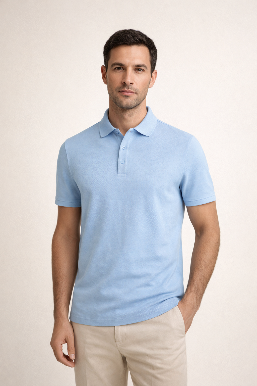 Raffiniertes Polo Hellblau
