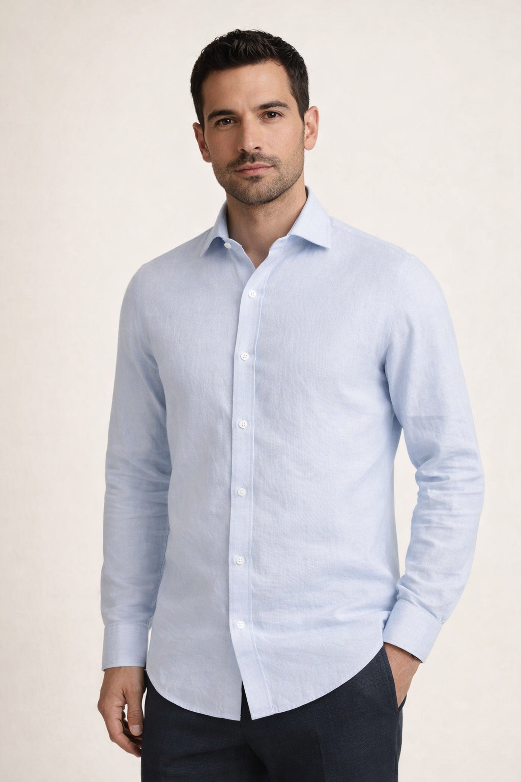 Haute Linen Shirt Light Blue