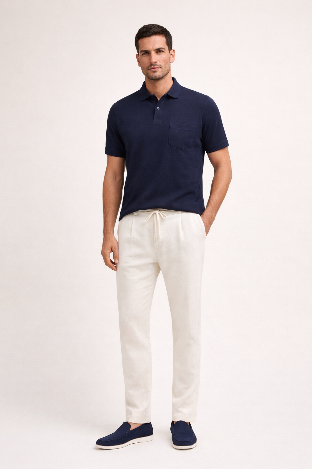 Linen Bayside Trousers White