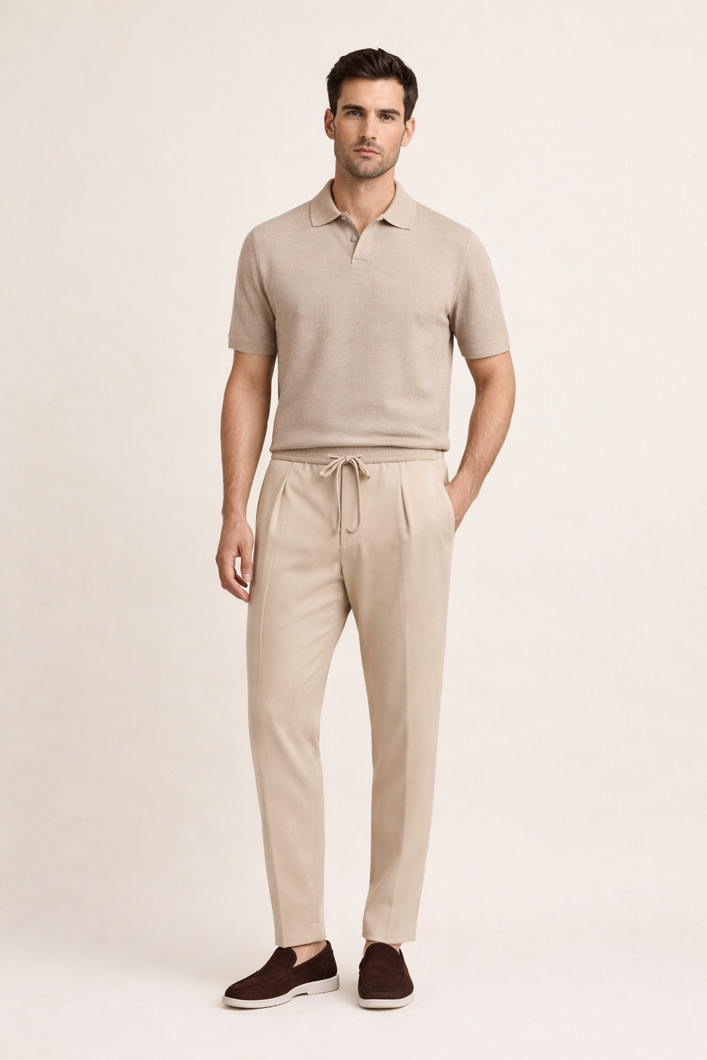 Linen Bayside Trousers Beige
