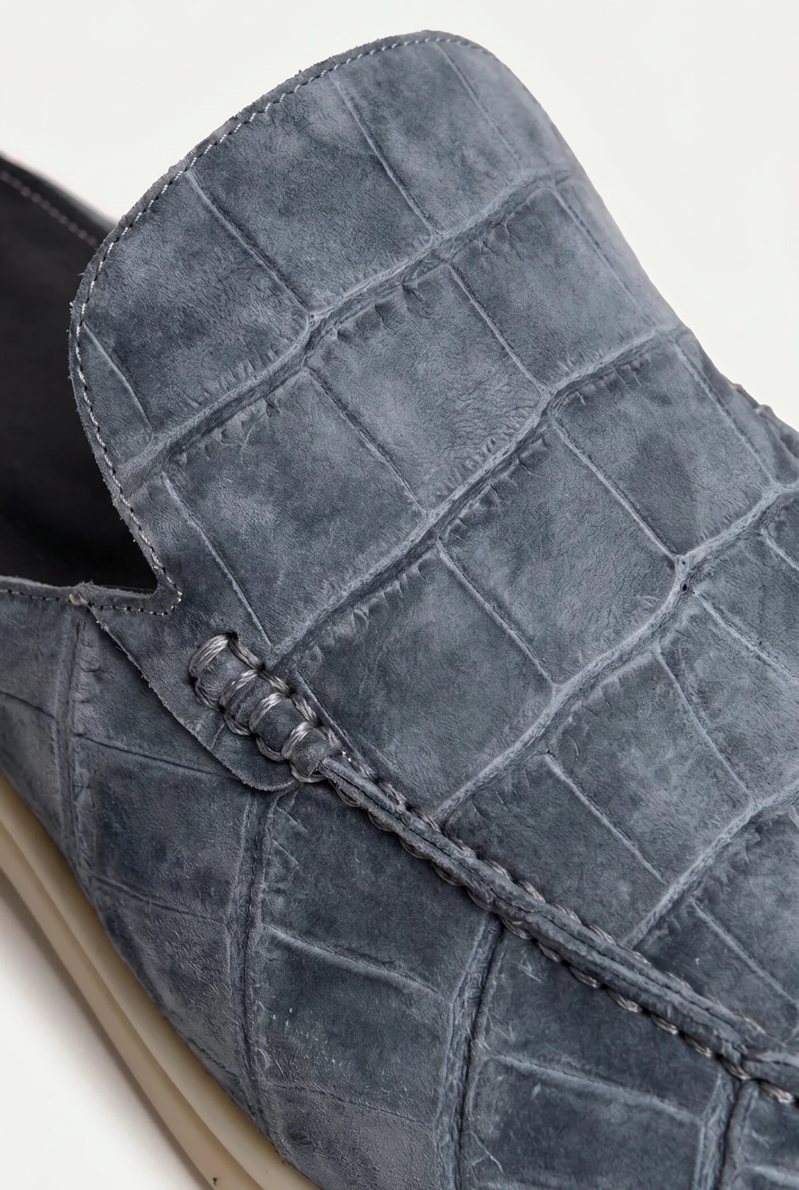 Croco Mule Glanzschwarz