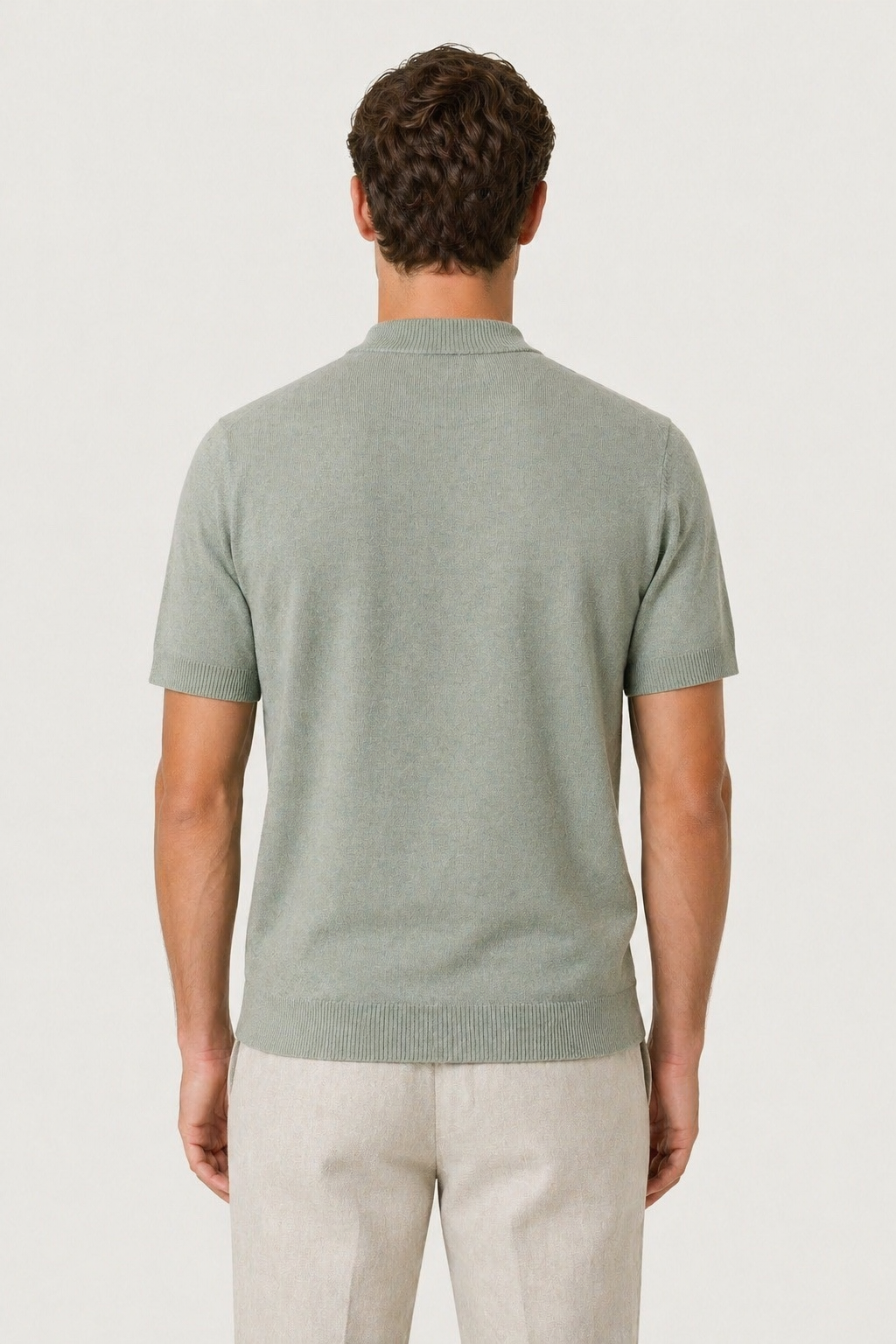 Azure Strick-T-Shirt Salbeigrün