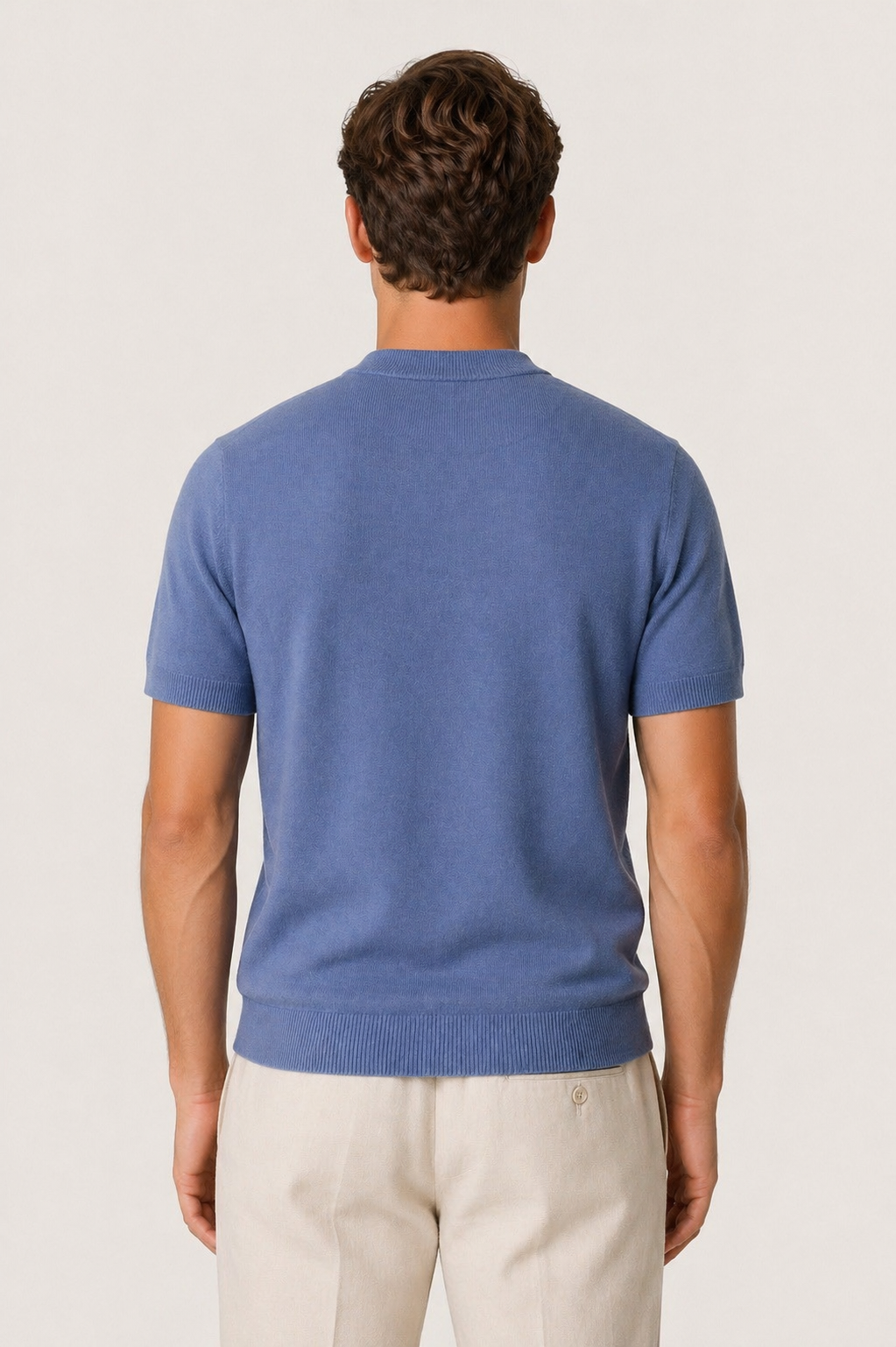 Azure Strick-T-Shirt Blau