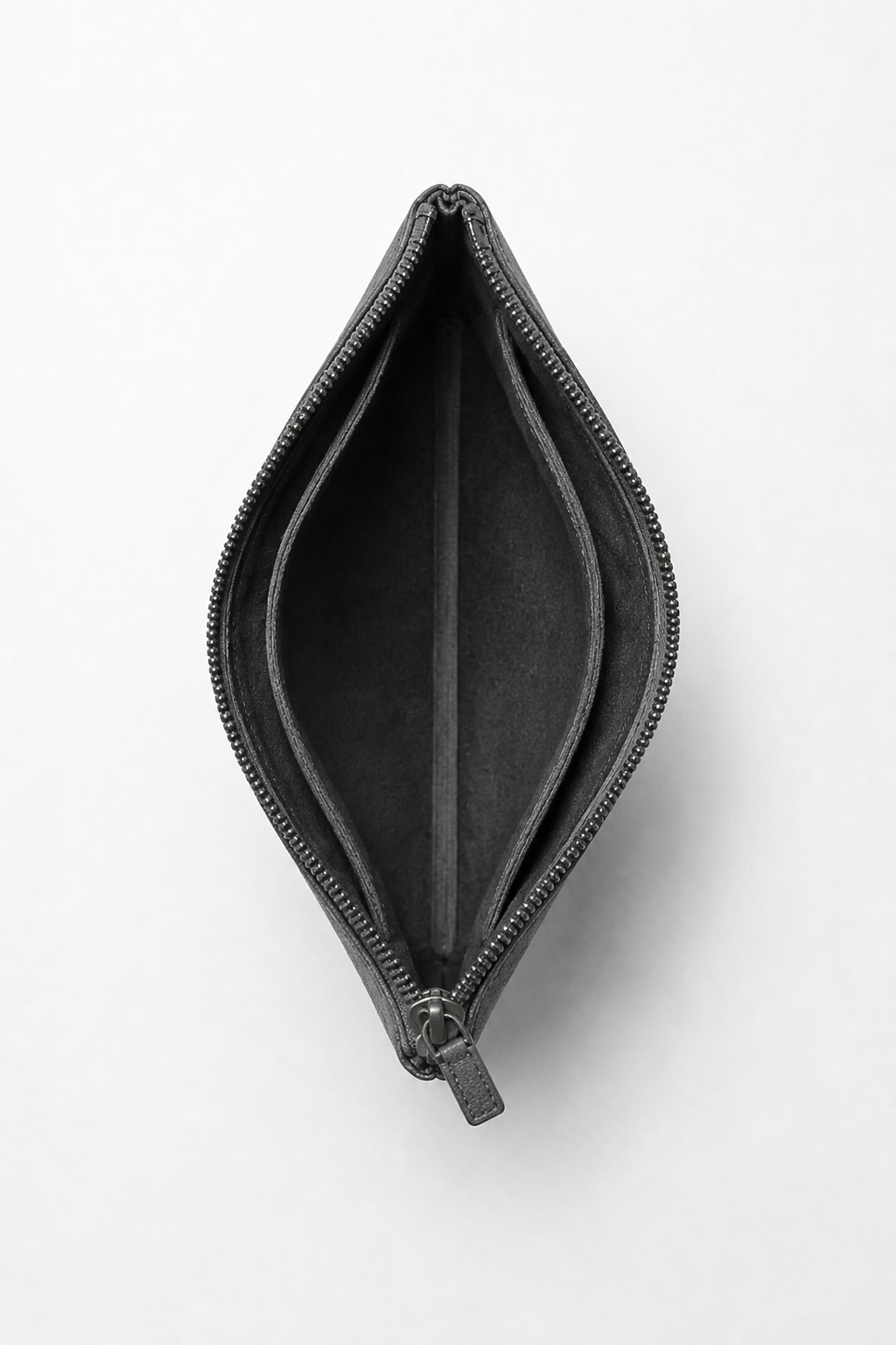 Alcantara Clutchtasche Dunkelgrau