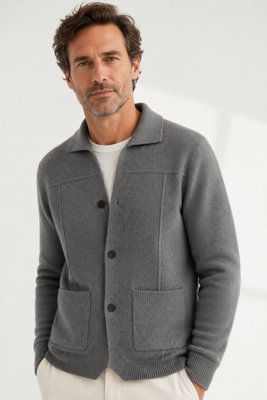 Évreux Cashmere Cardigan Graphite