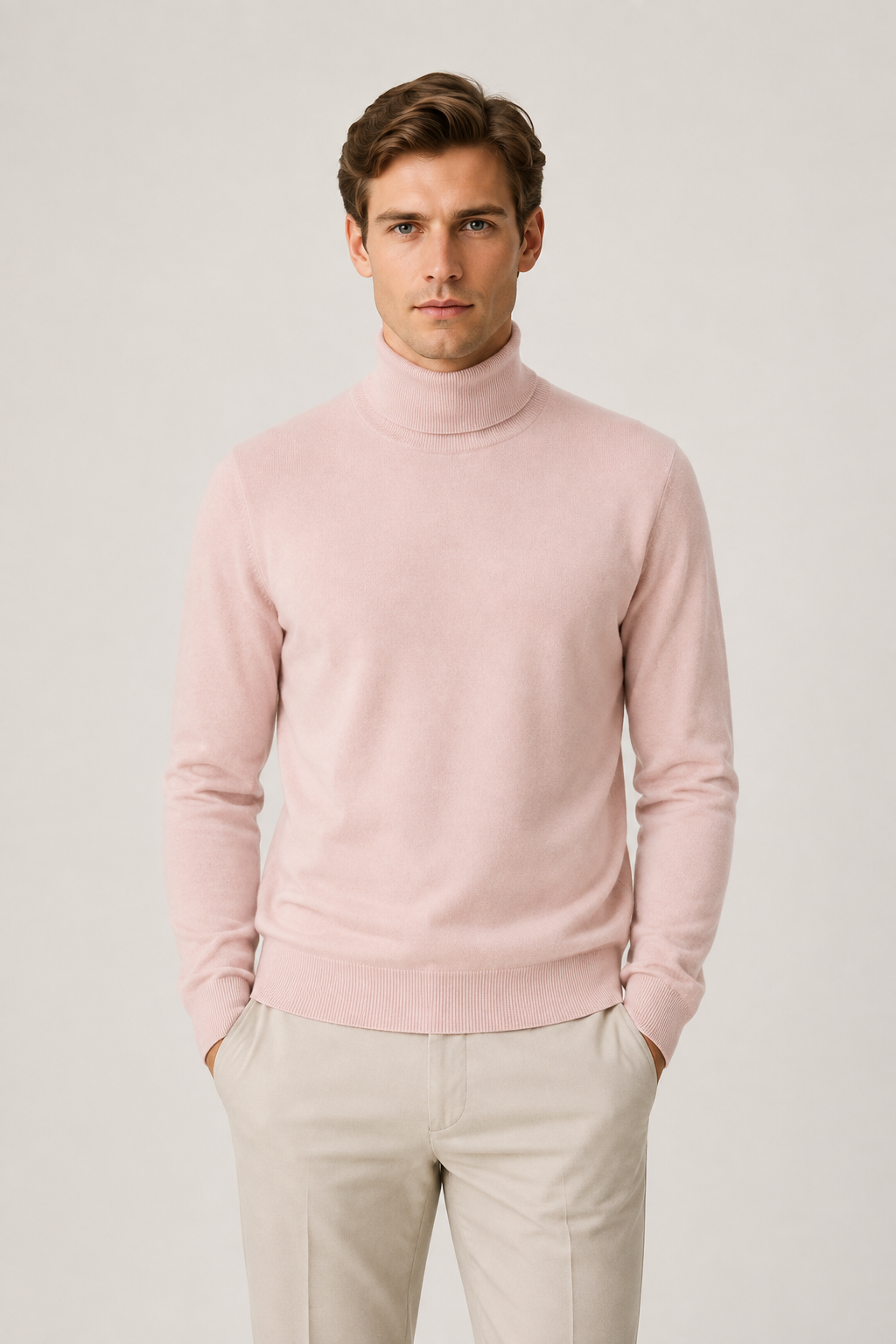 Intemporel Rollkragenpullover Jeansblau