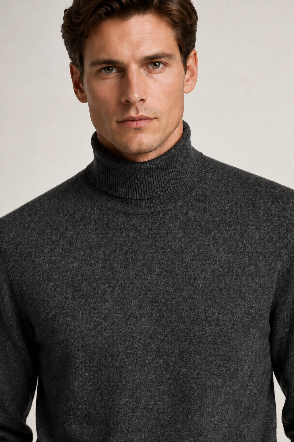 Intemporel Rollkragenpullover Jeansblau