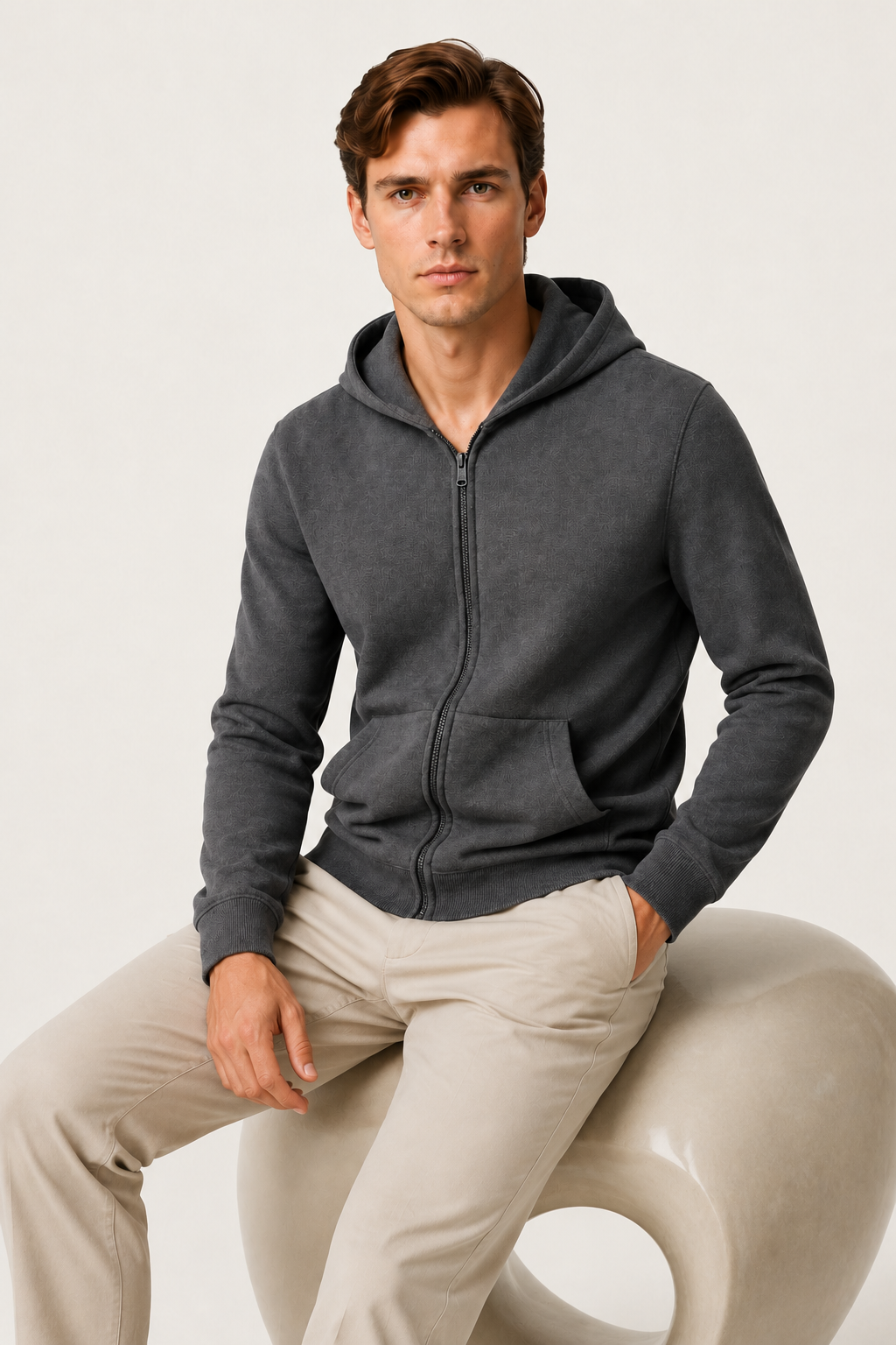 Évoque Strickjacke Dunkelgrau