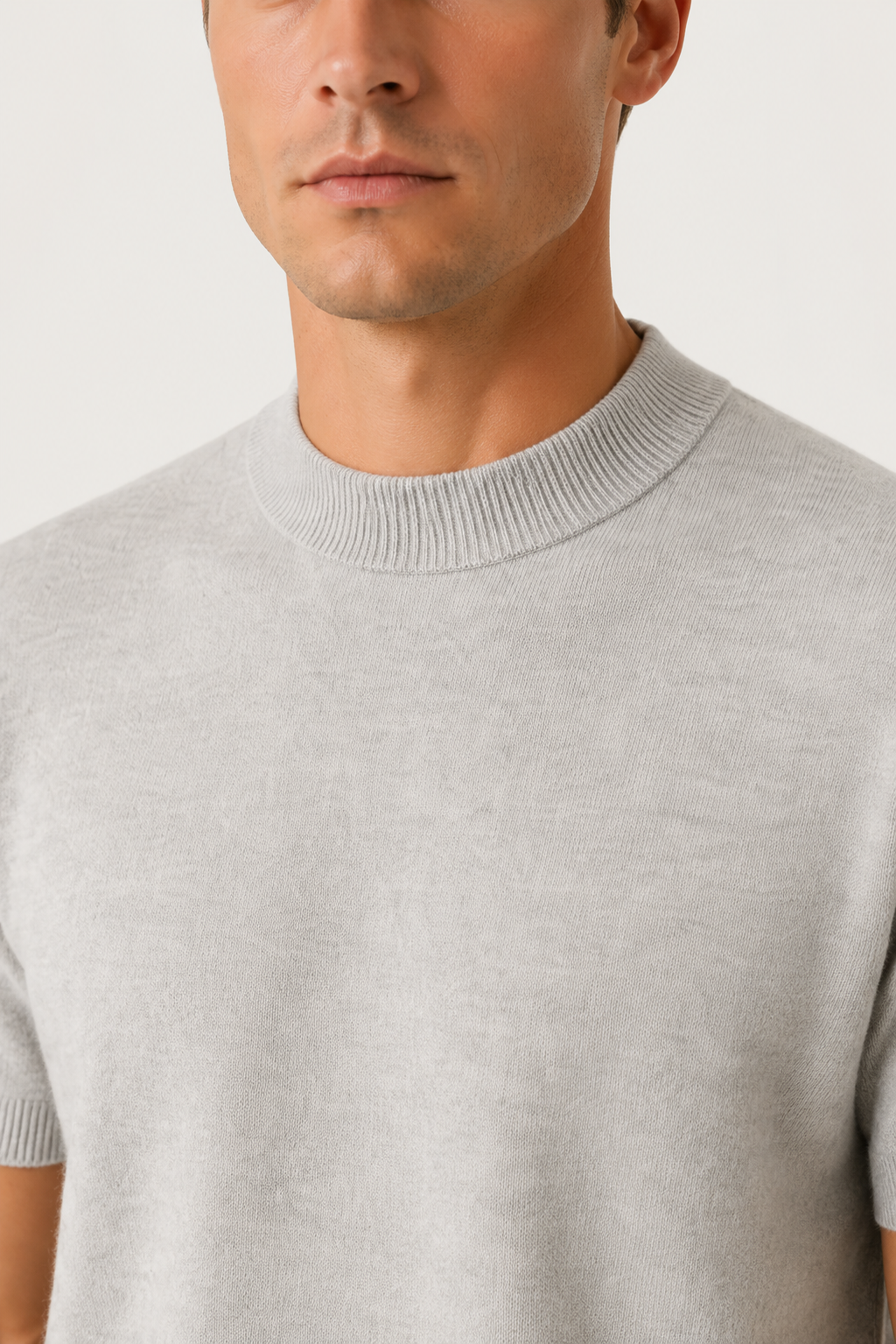 Azure Strick-T-Shirt Grau
