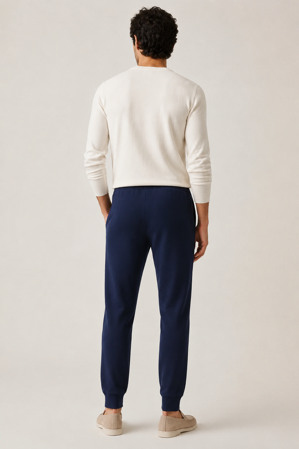 Klassische Freizeithose Marineblau