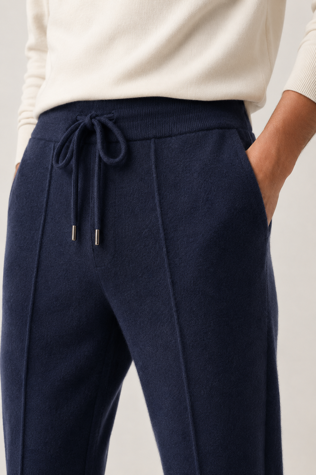 Klassische Freizeithose Marineblau