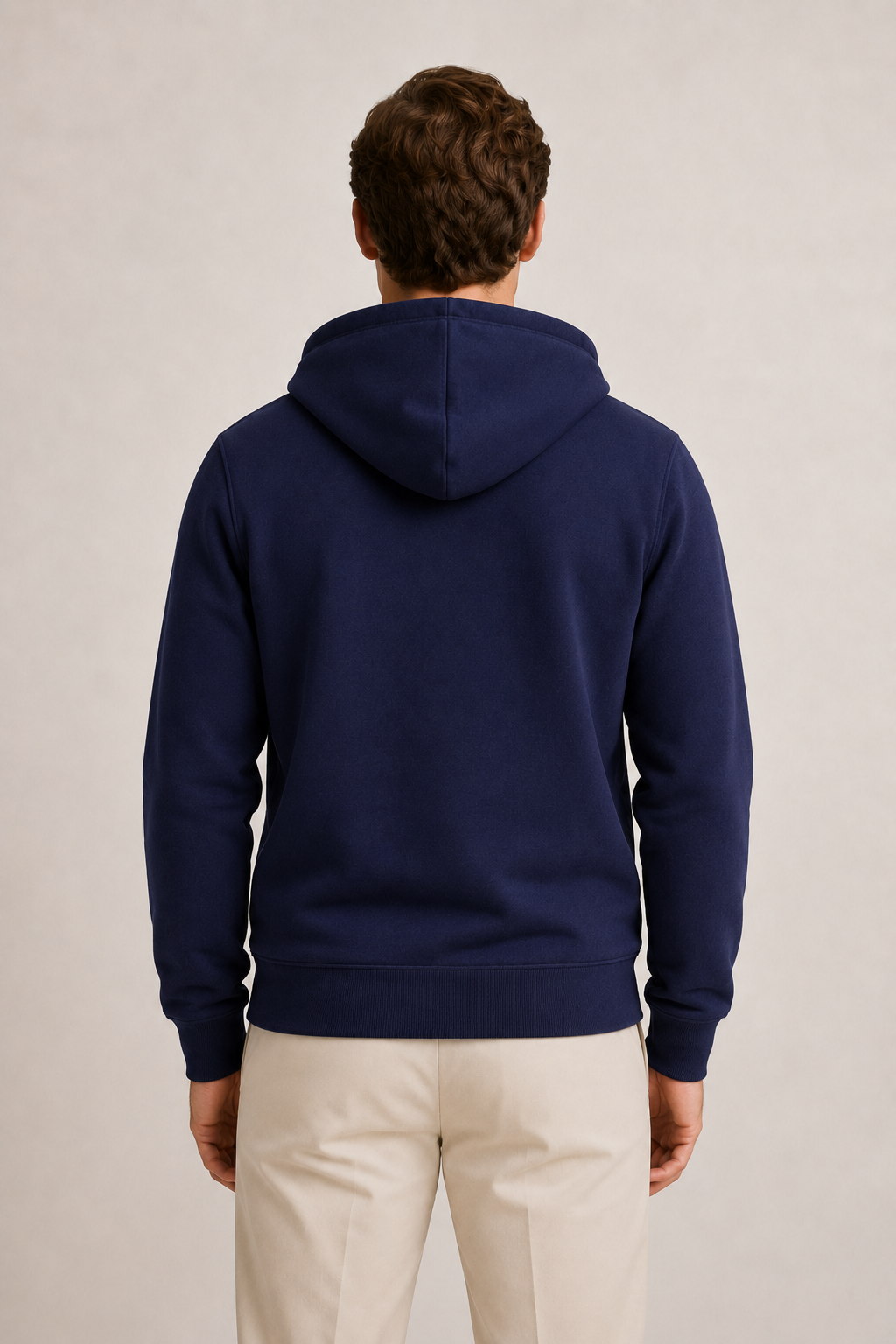Wende-Strickjacke mit Kapuze Grau & Blau