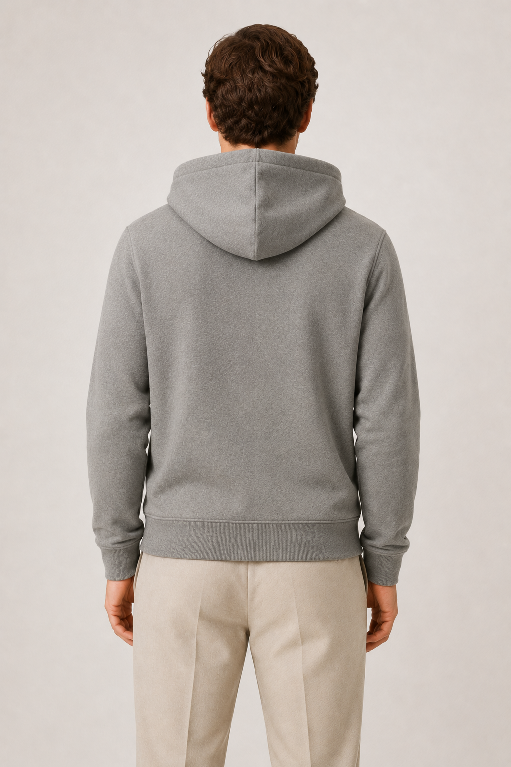 Wende-Strickjacke mit Kapuze Braun & Grau