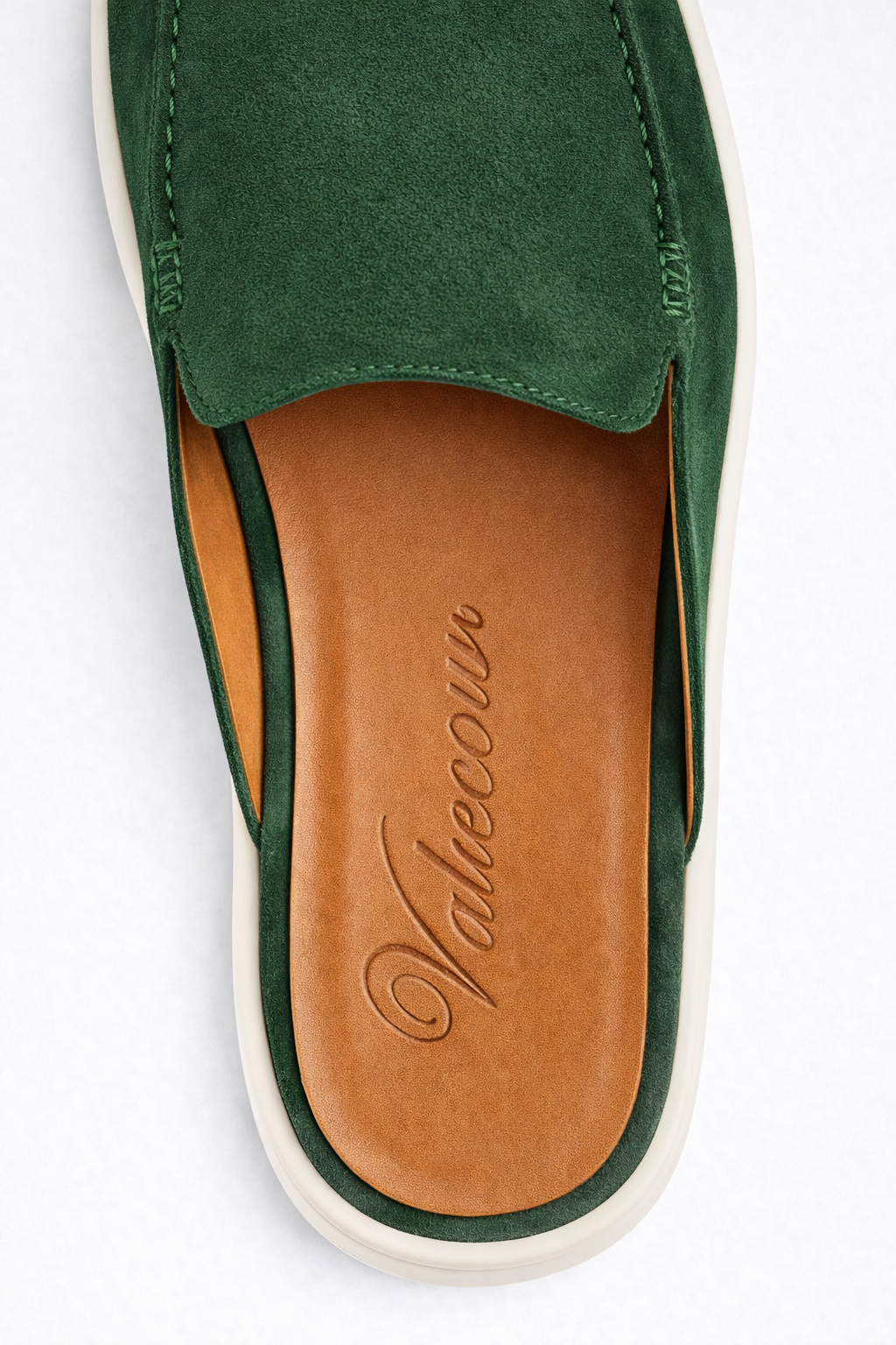 Ancestral Suede Mule Waldgrün