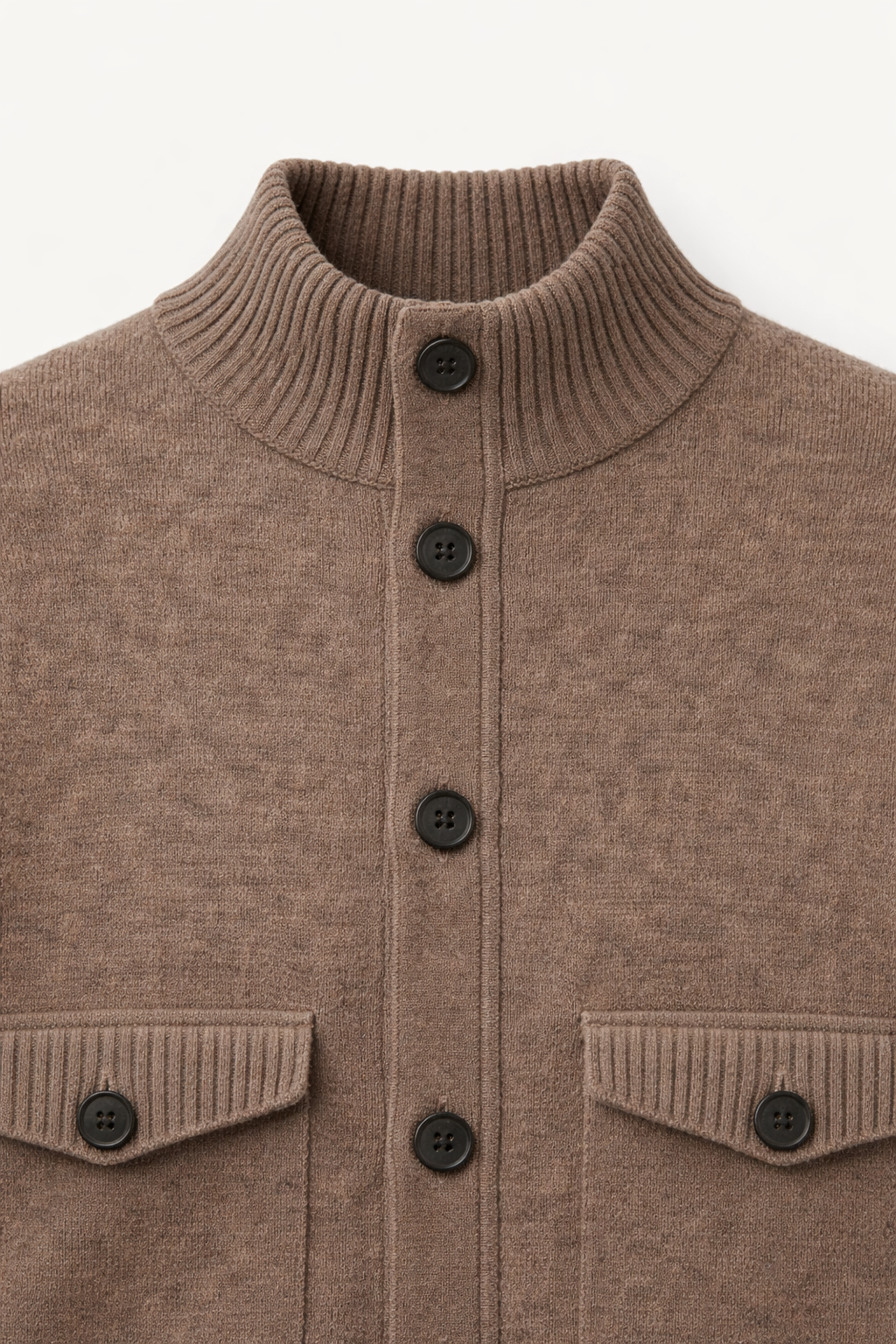 Strickjacke mit Knöpfen Mokka