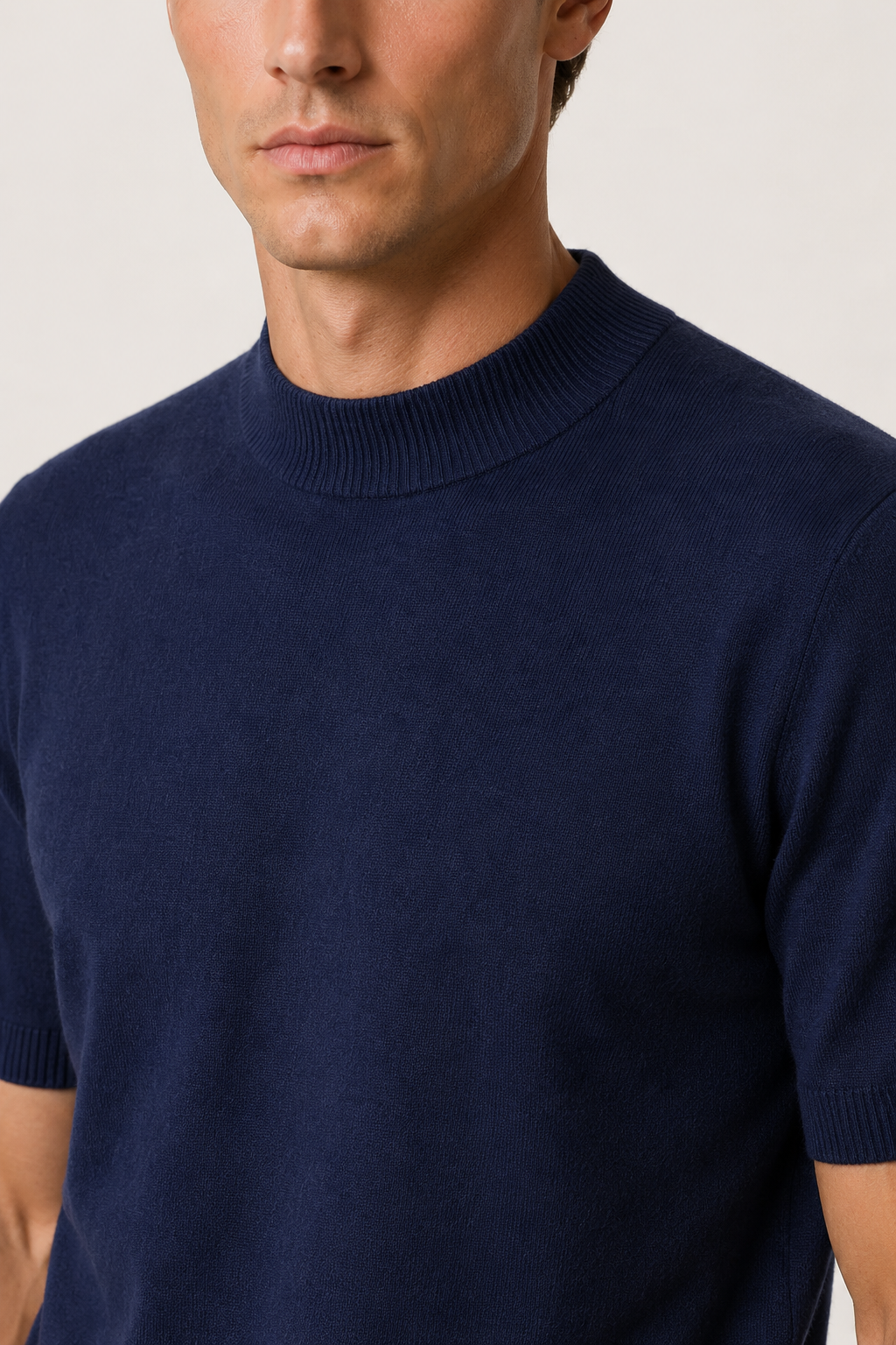Azure Knit Tee Navy