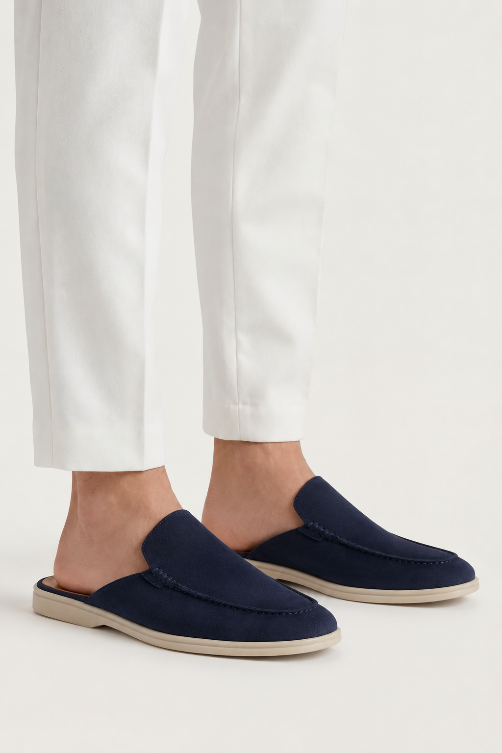 Ancestral Suede Mule Marineblau