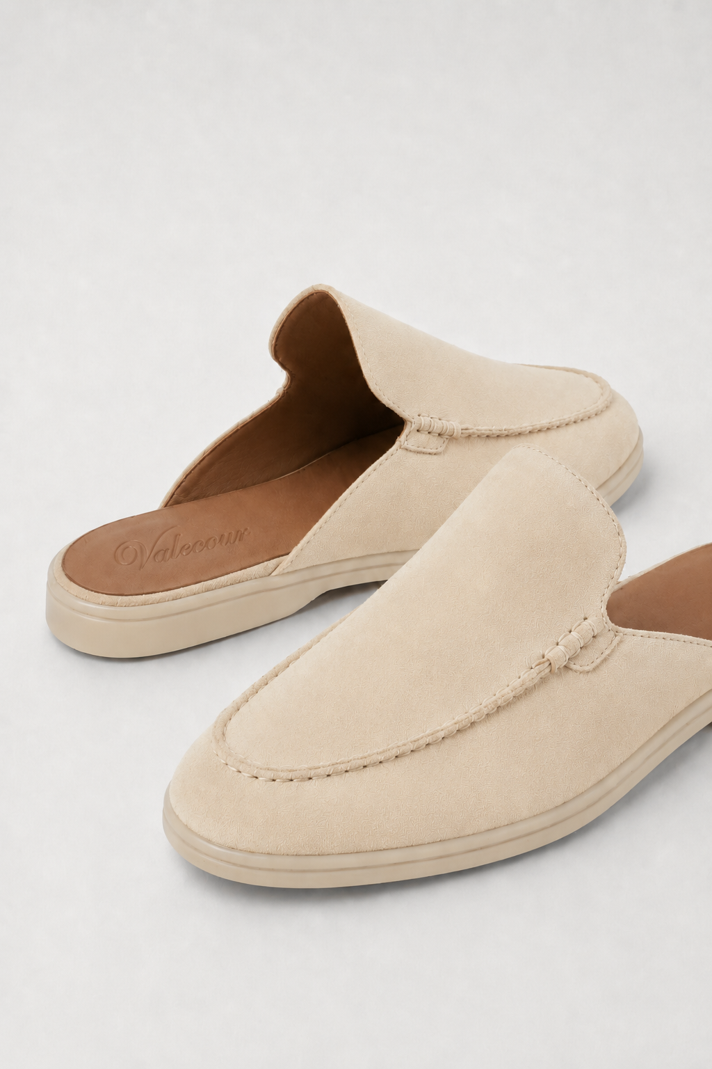 Ancestral Suede Pantolette Beige