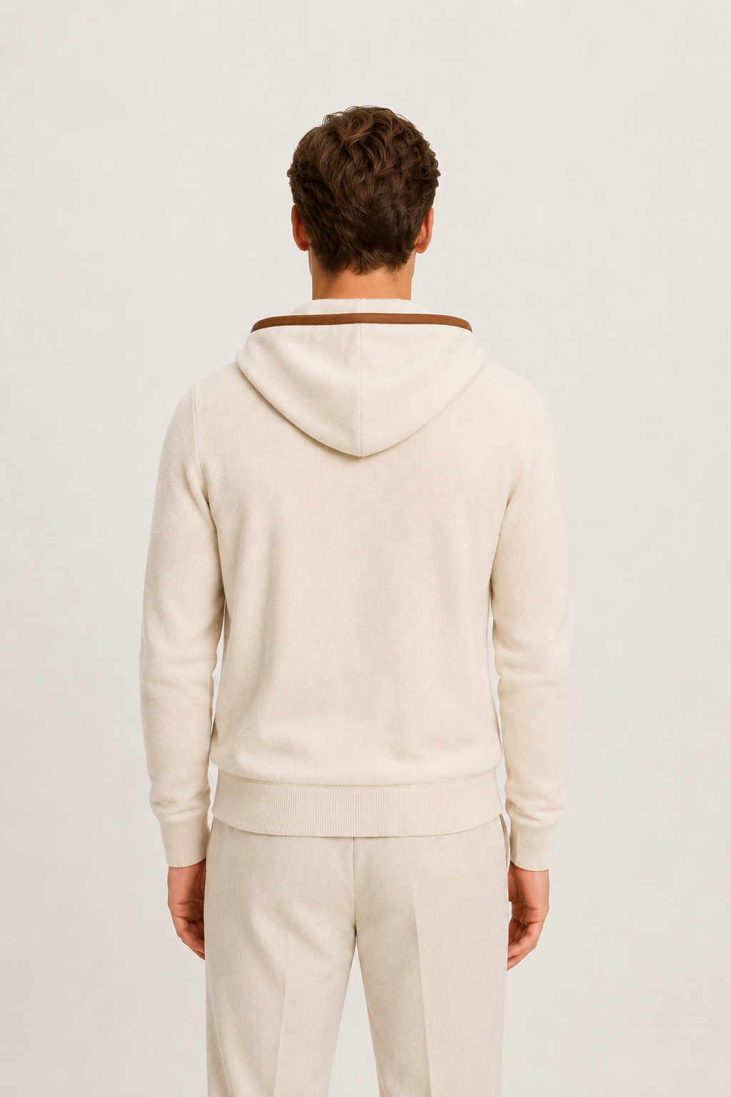 Hooded Cardigan Beige