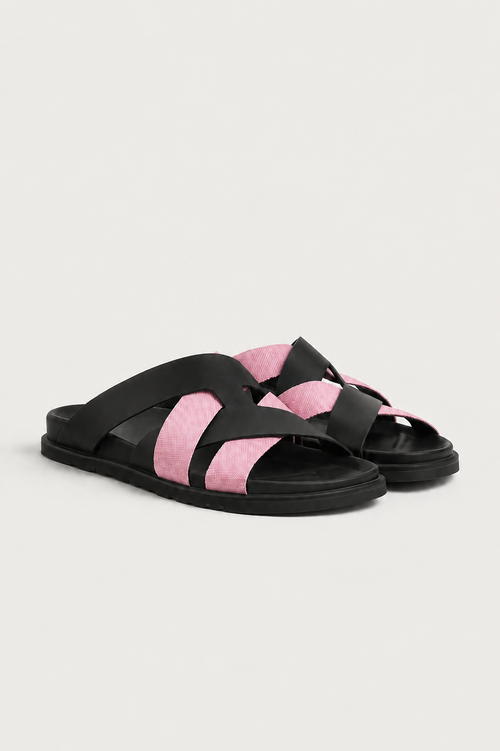 Alviro Sandale Nr. 1 Schwarz/Pink