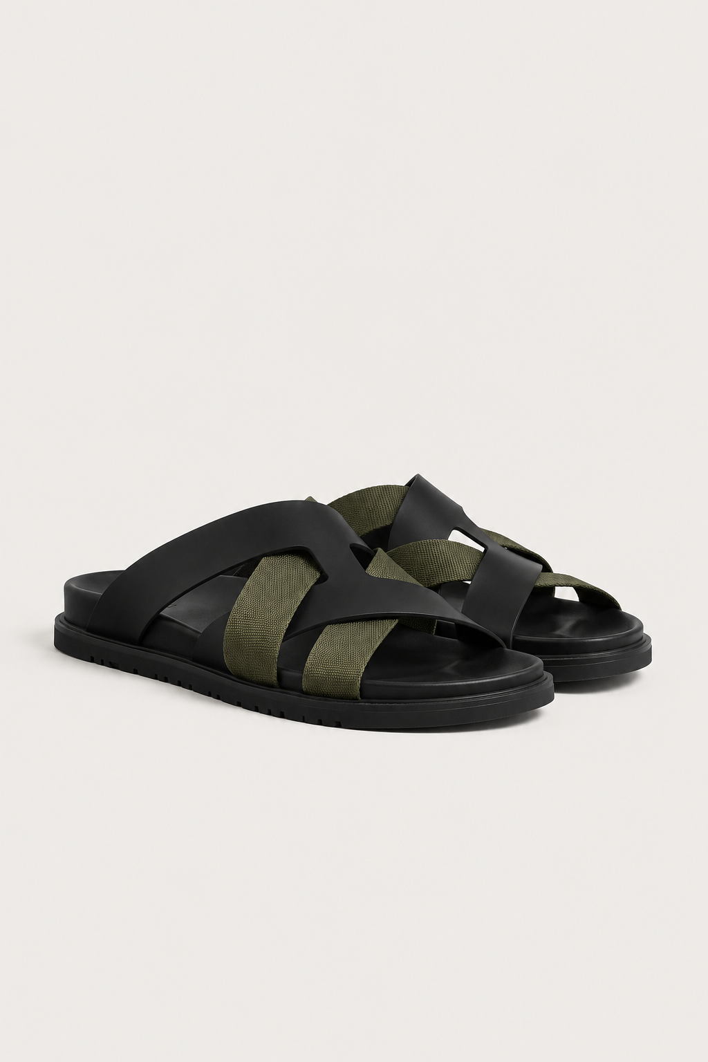 Alviro Sandale Nr. 1 Olive/Schwarz