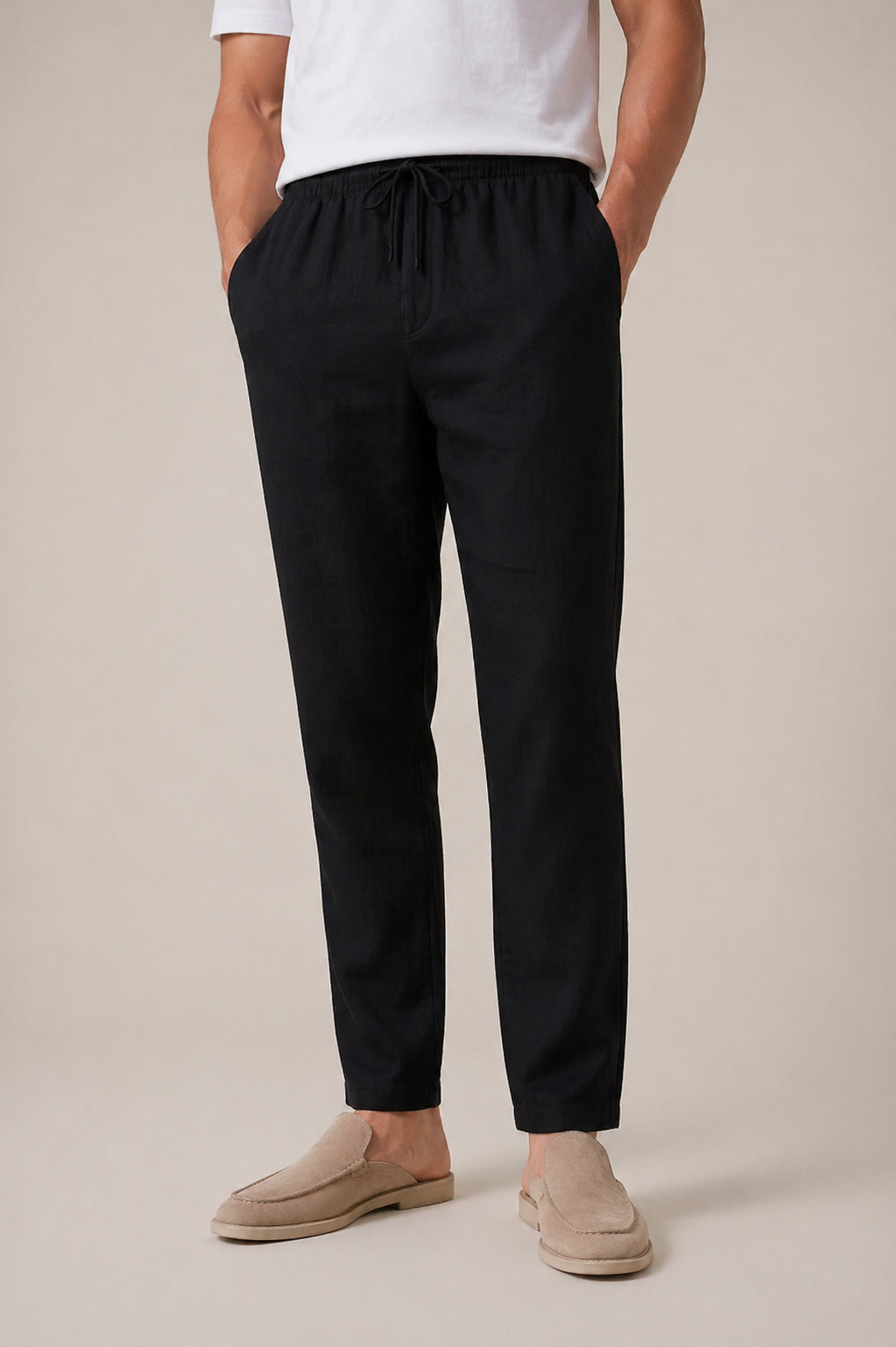 Leinenhose Bayside Schwarz