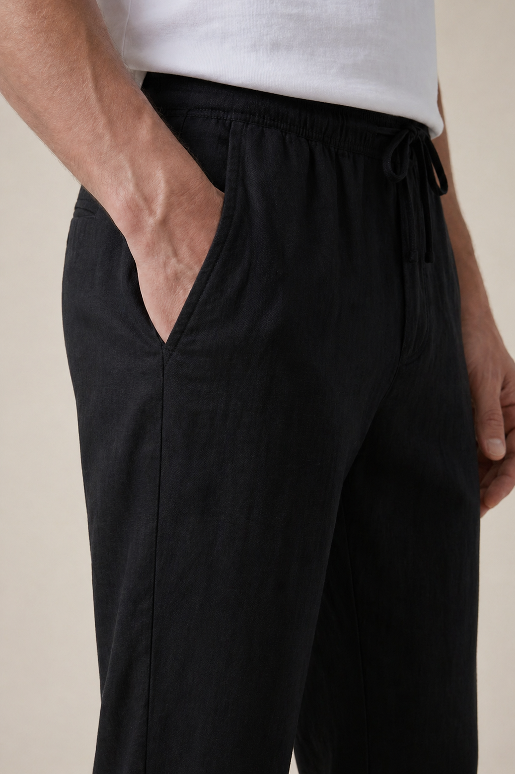 Leinenhose Bayside Schwarz