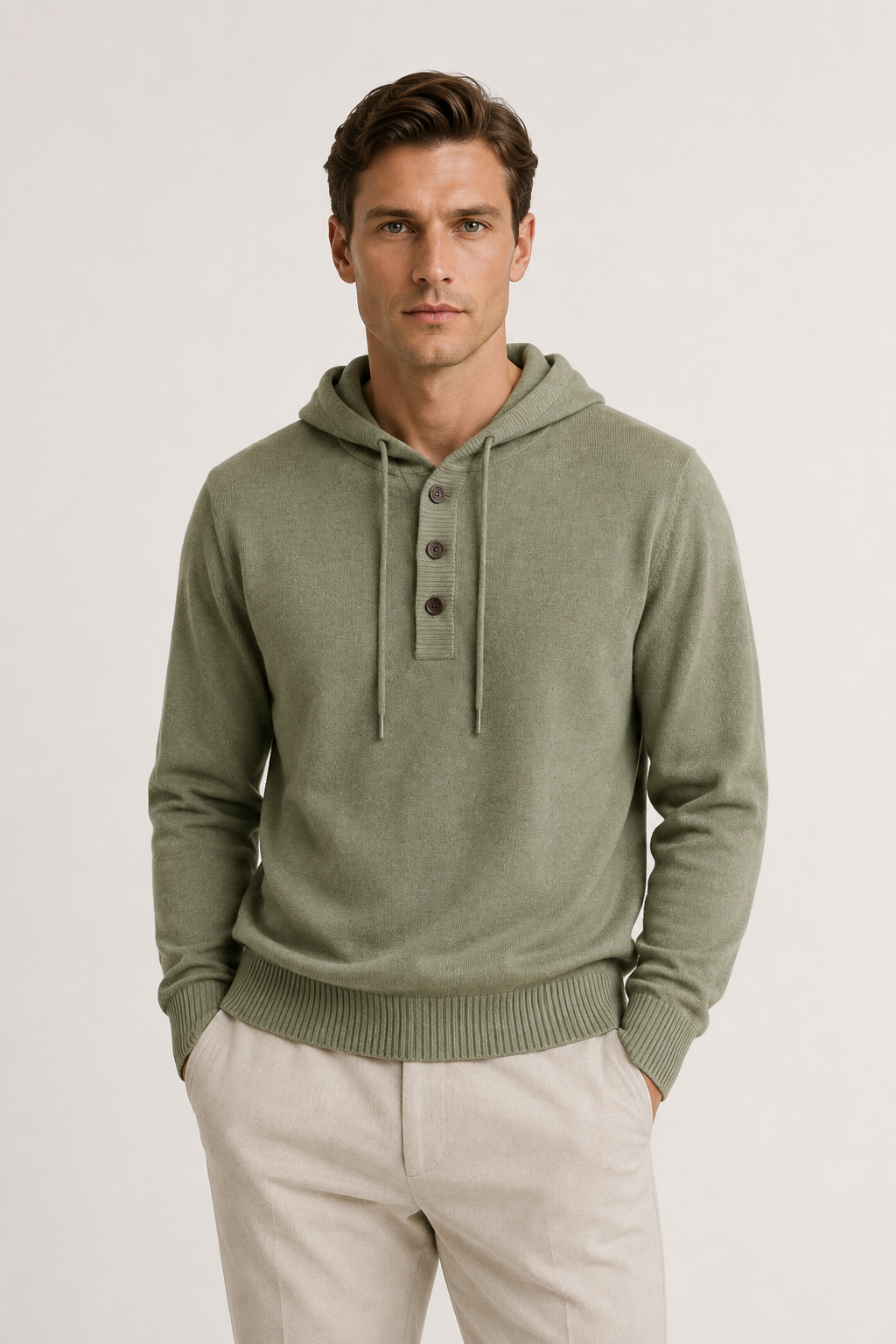 Siena Merino Hoodie Sage Green