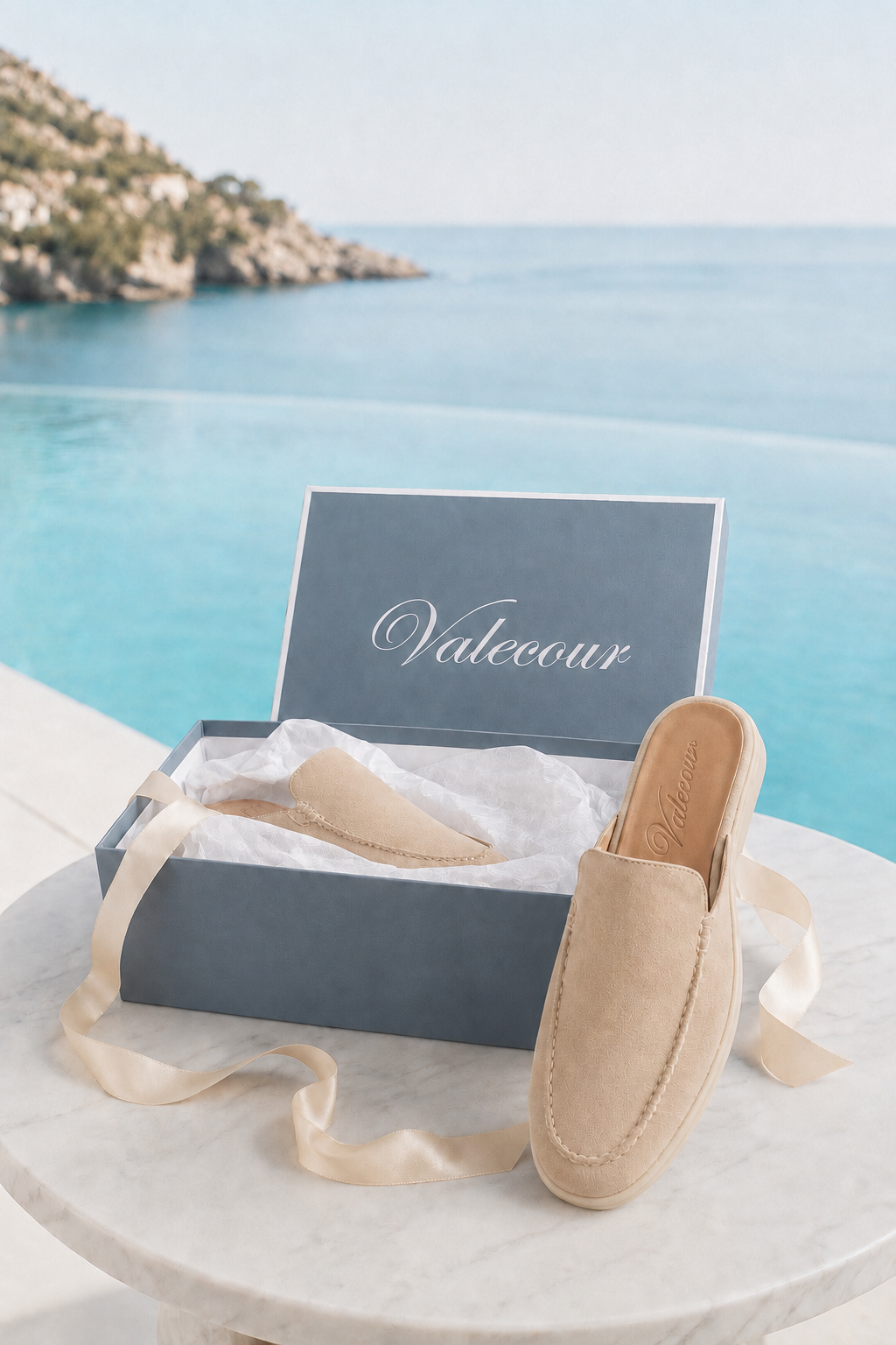 Ancestral Suede Pantolette Beige