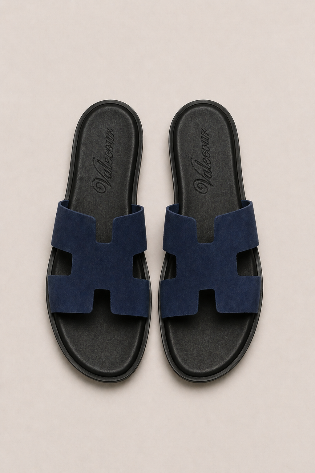 Valero Wildledersandale Navy
