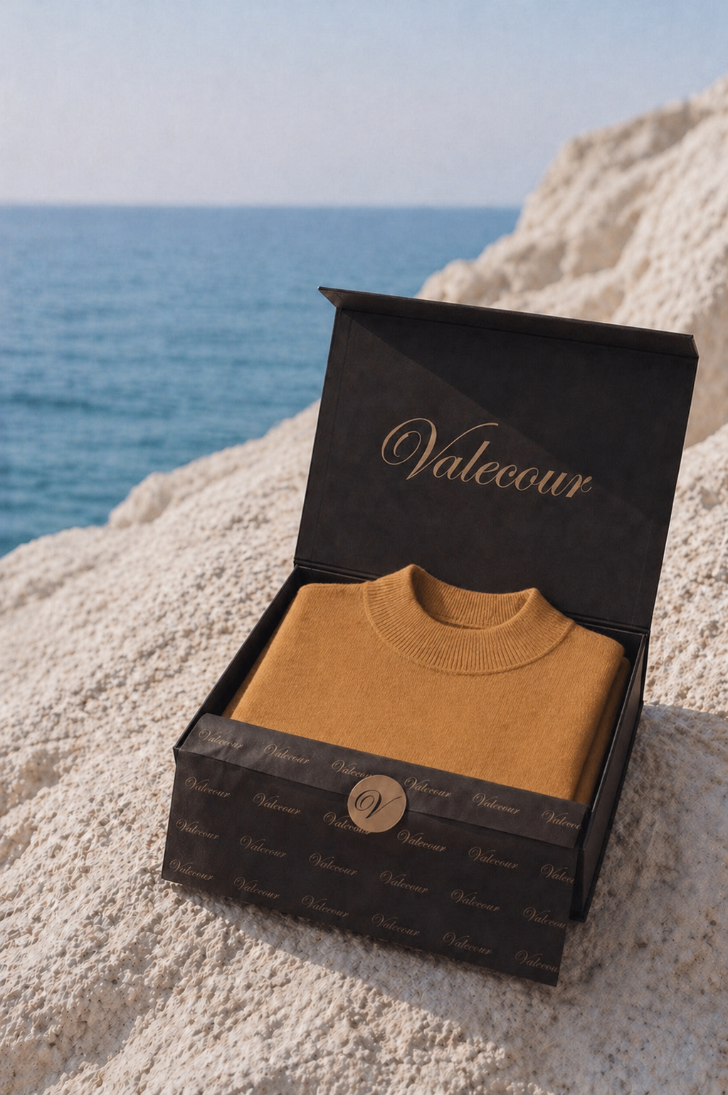 Azure Strick-T-Shirt Camel