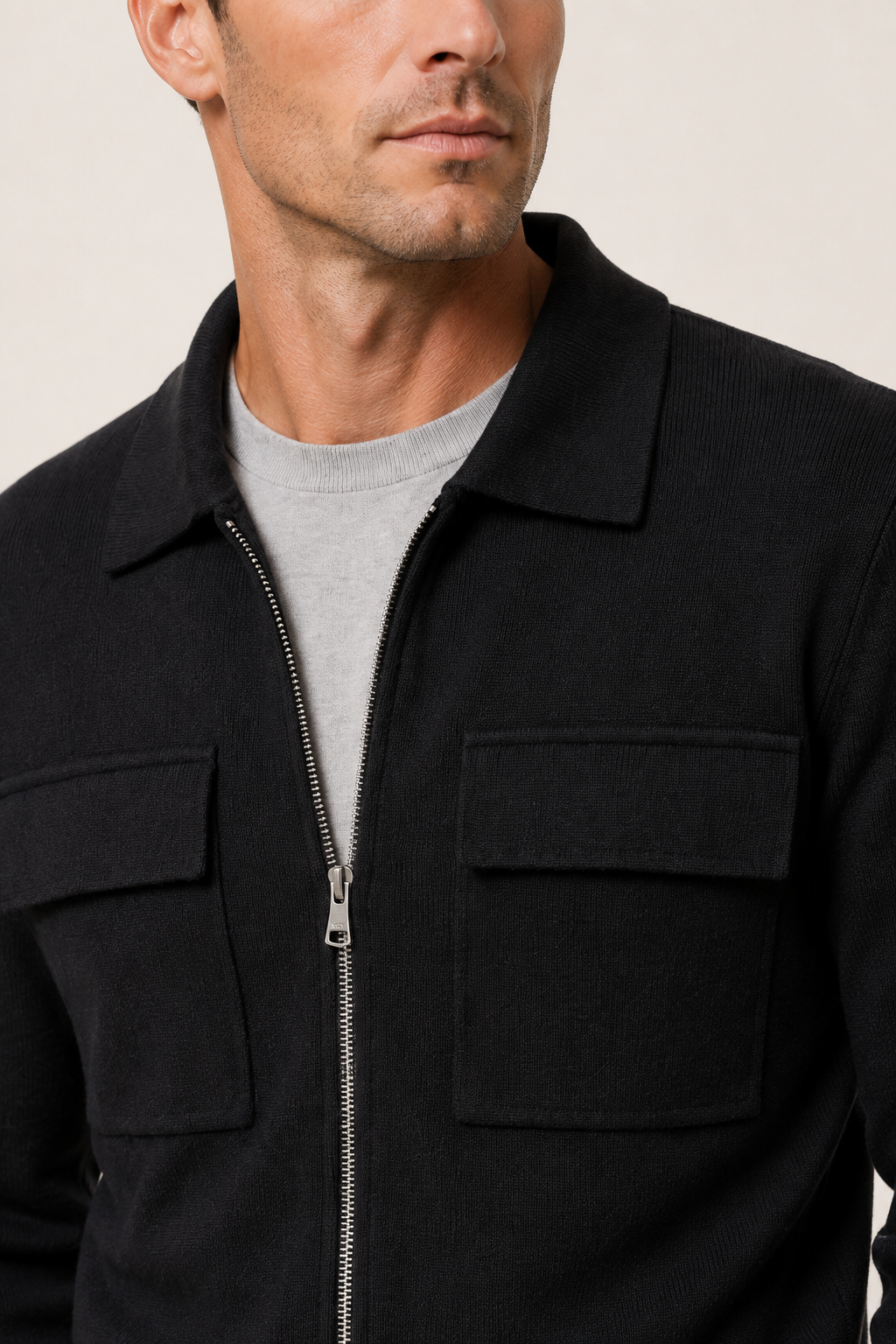 Venturi Merino Cardigan Black