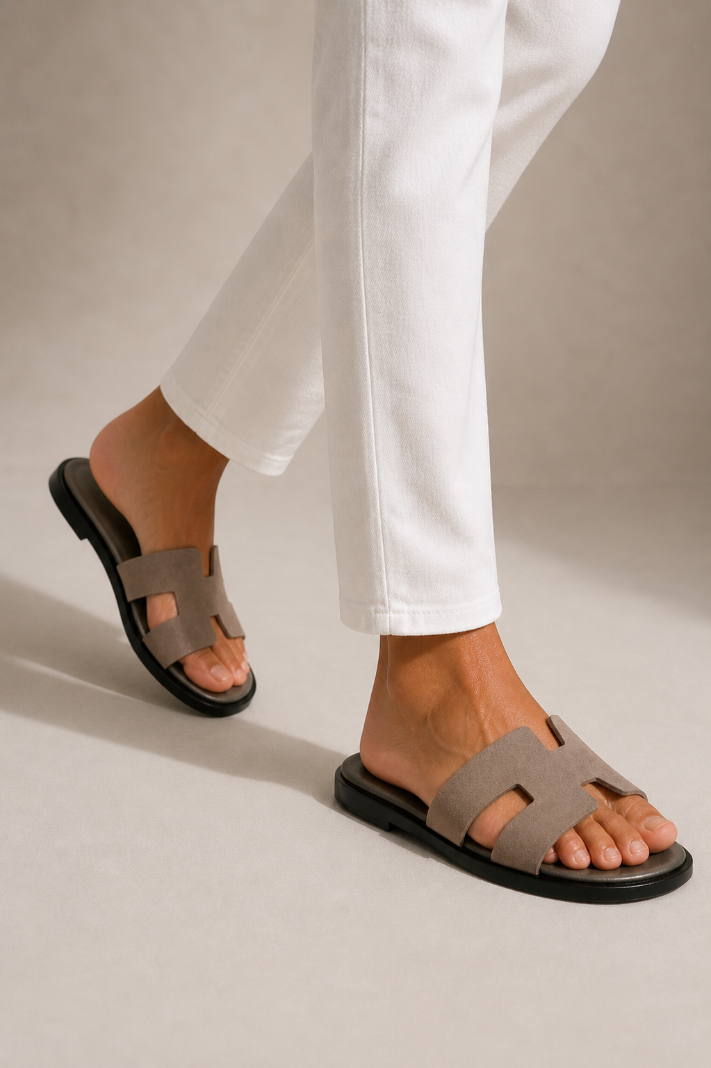 Valero Wildleder Sandale Taupe