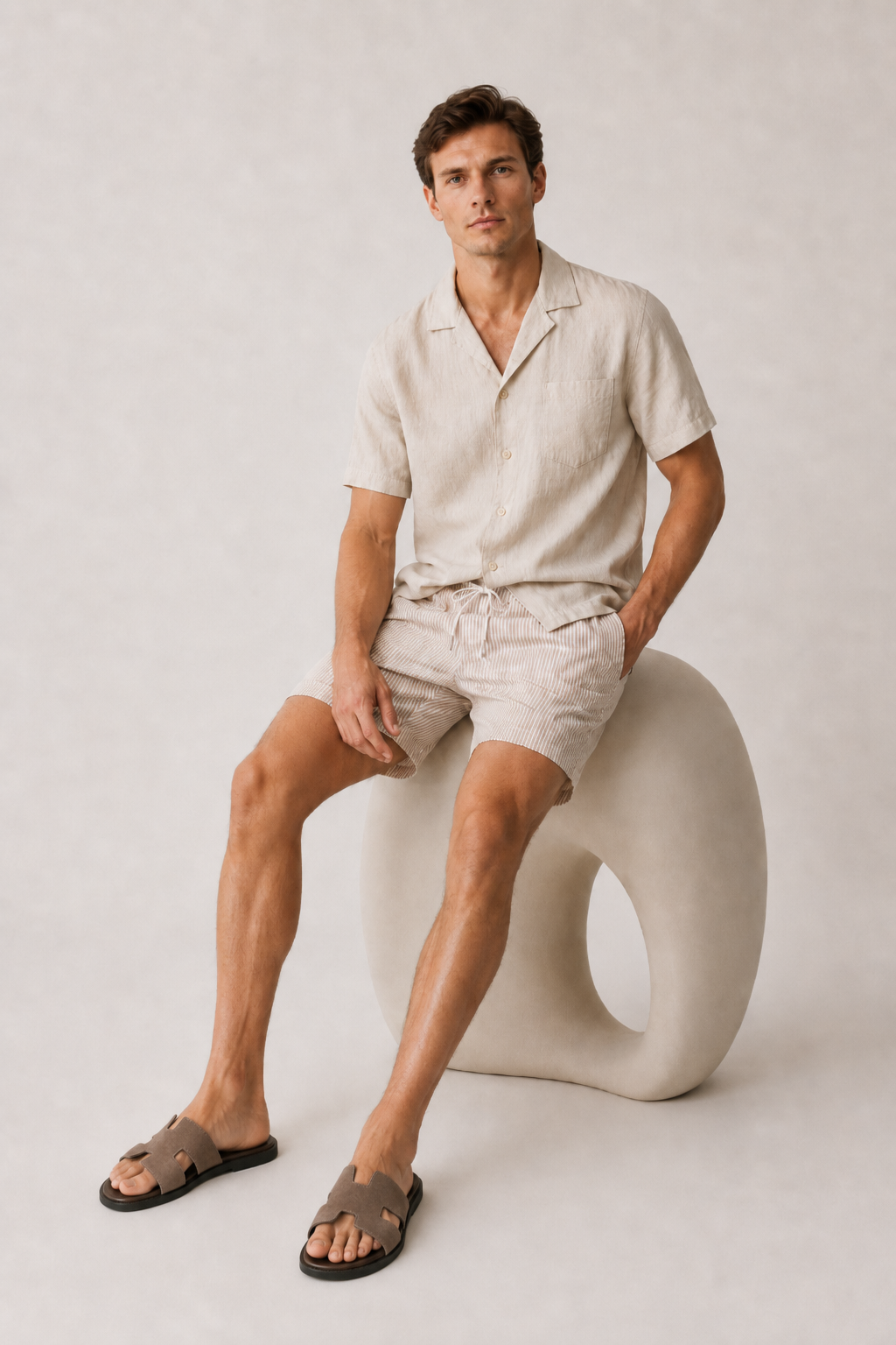 Toulon Kurz Weiß/Sand