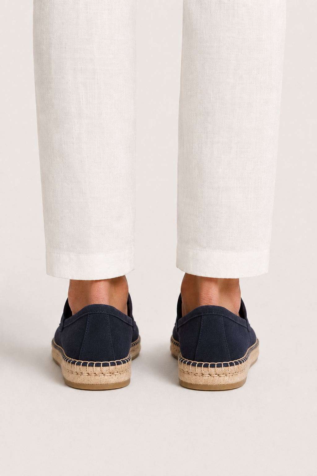 Espadrille aus Veloursleder, Marine
