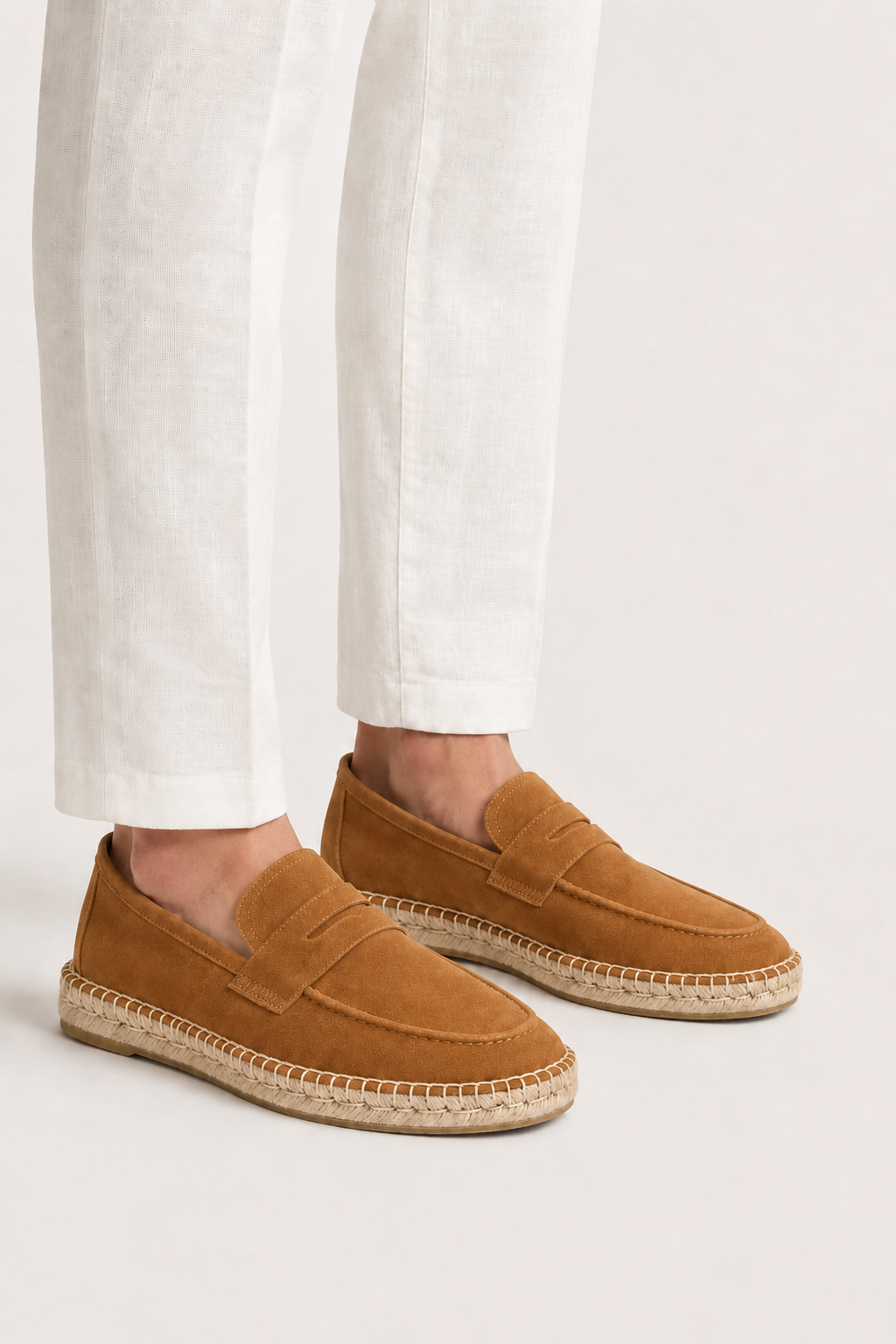 Espadrille aus Veloursleder Braun