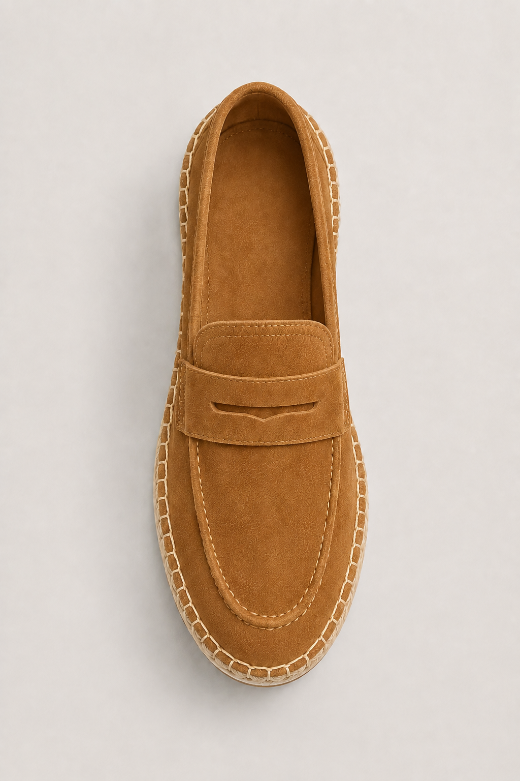 Espadrille aus Veloursleder Braun
