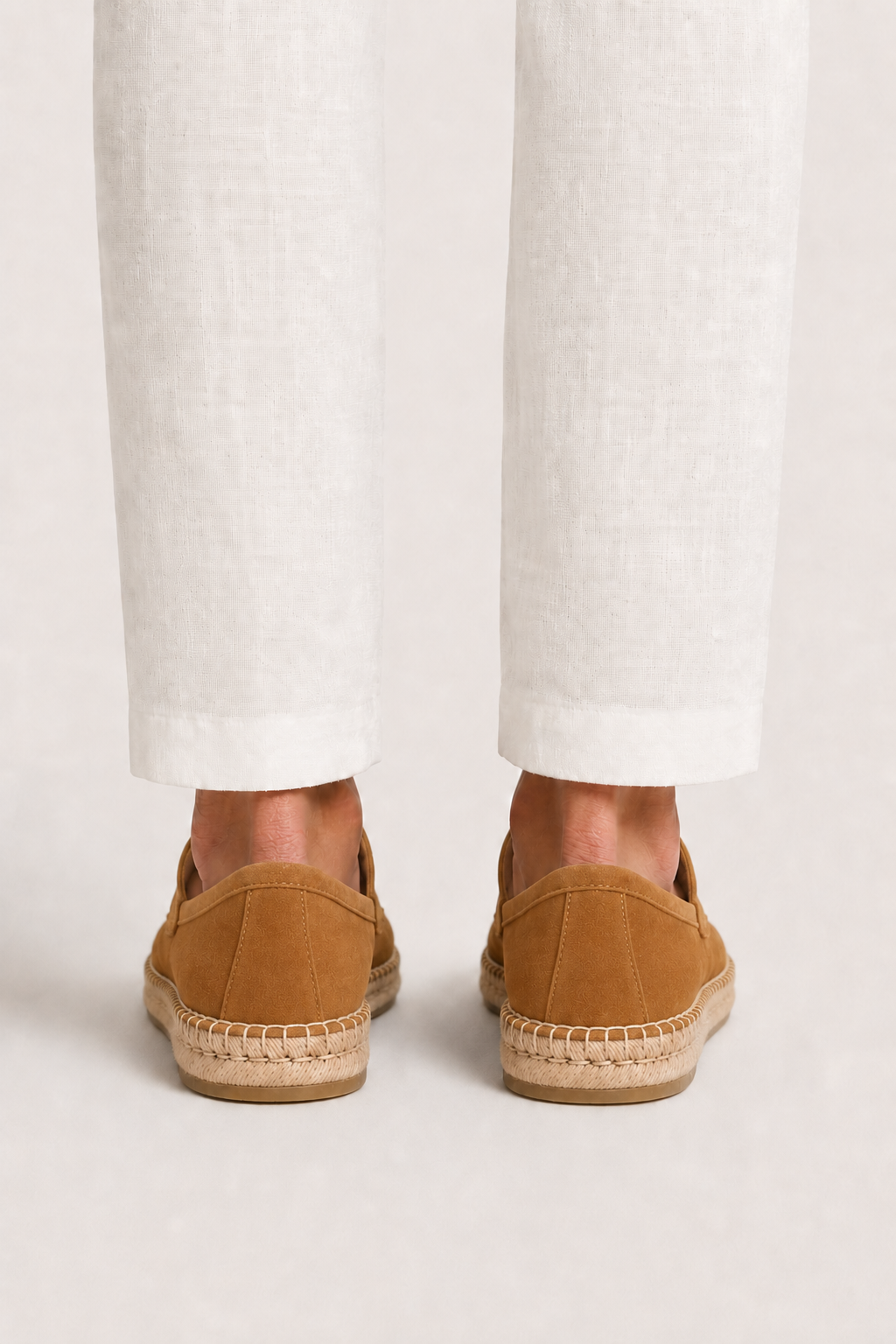 Espadrille aus Veloursleder Braun