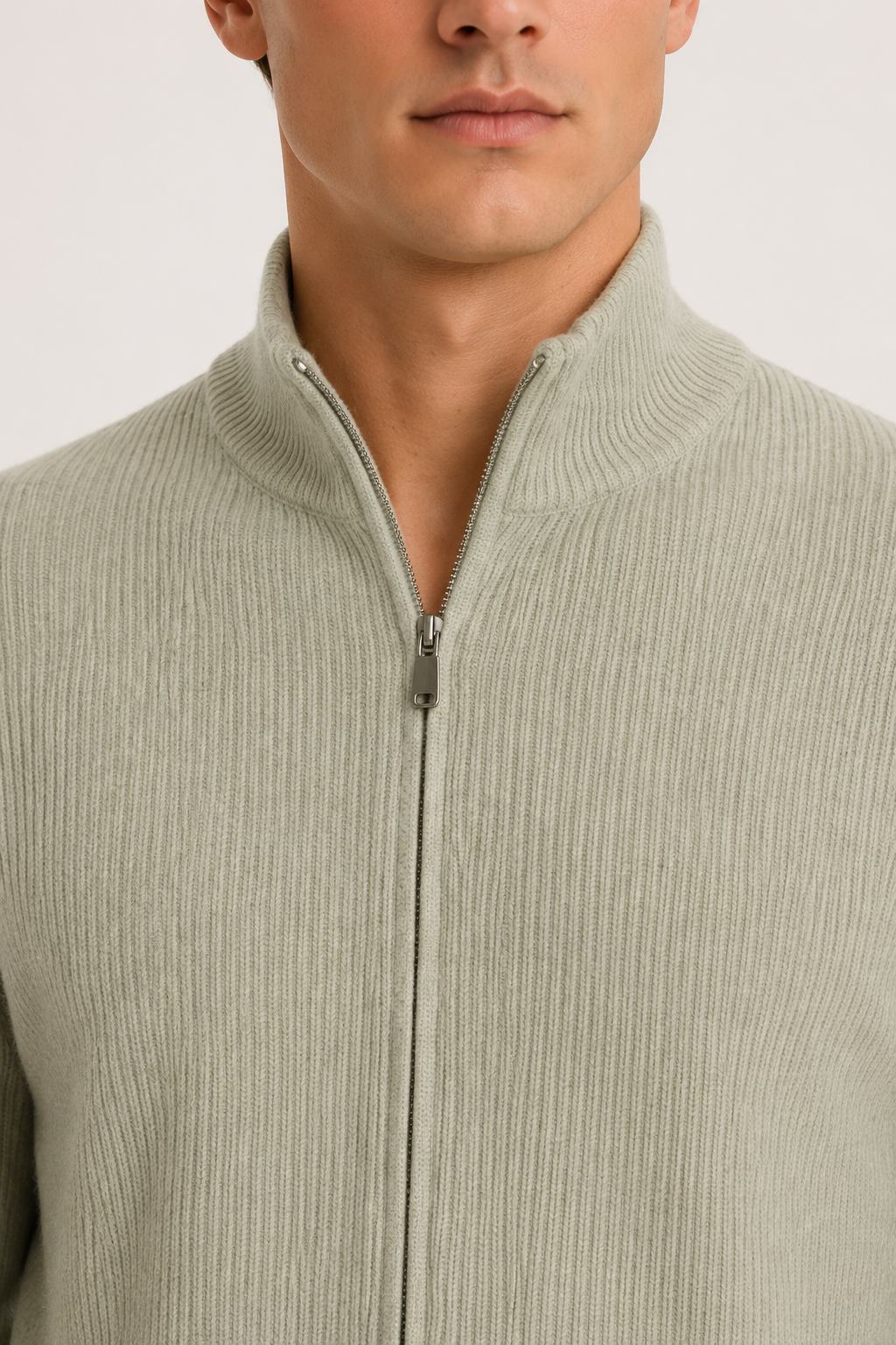 Lodève Zip-Strickjacke Grün