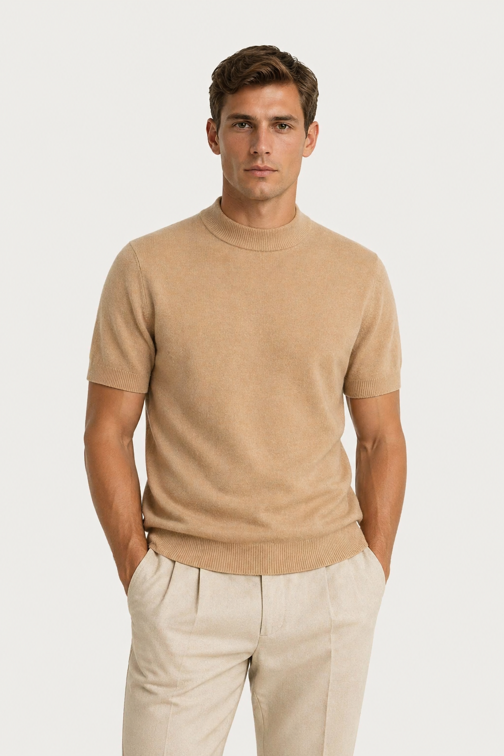 Azure Strick-T-Shirt Sand