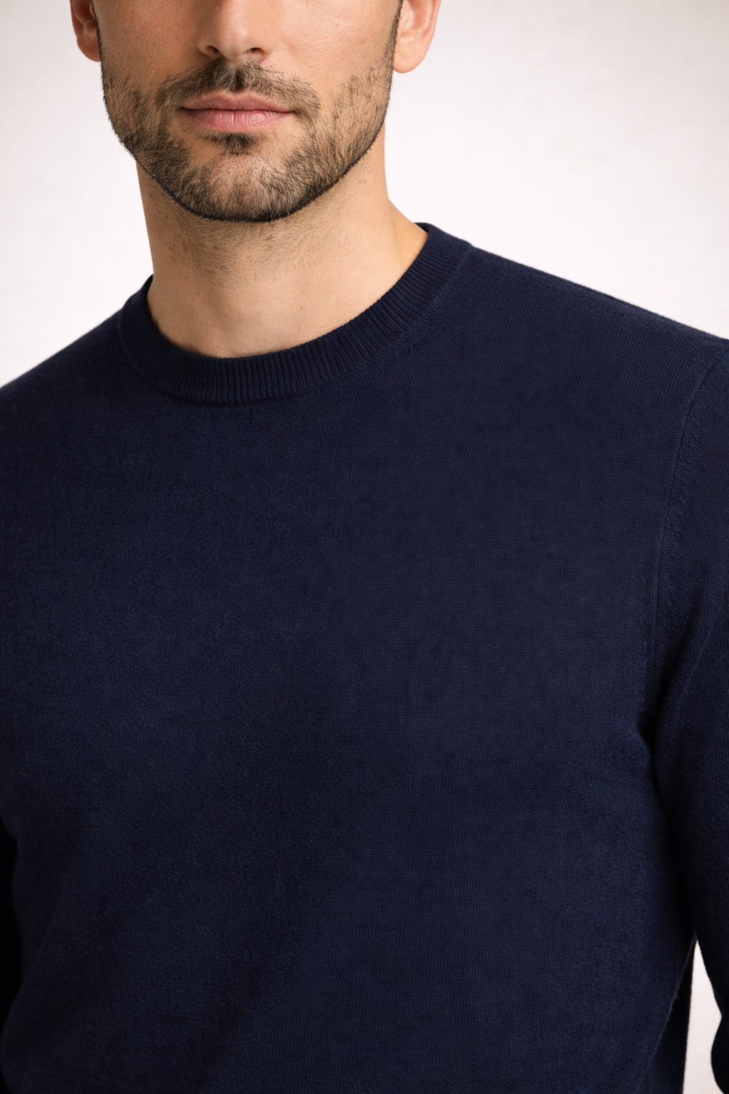 Feinstrick Pullover Marineblau
