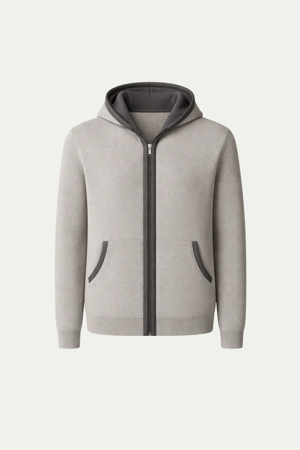 Hooded Cardigan Grey / Light Grey