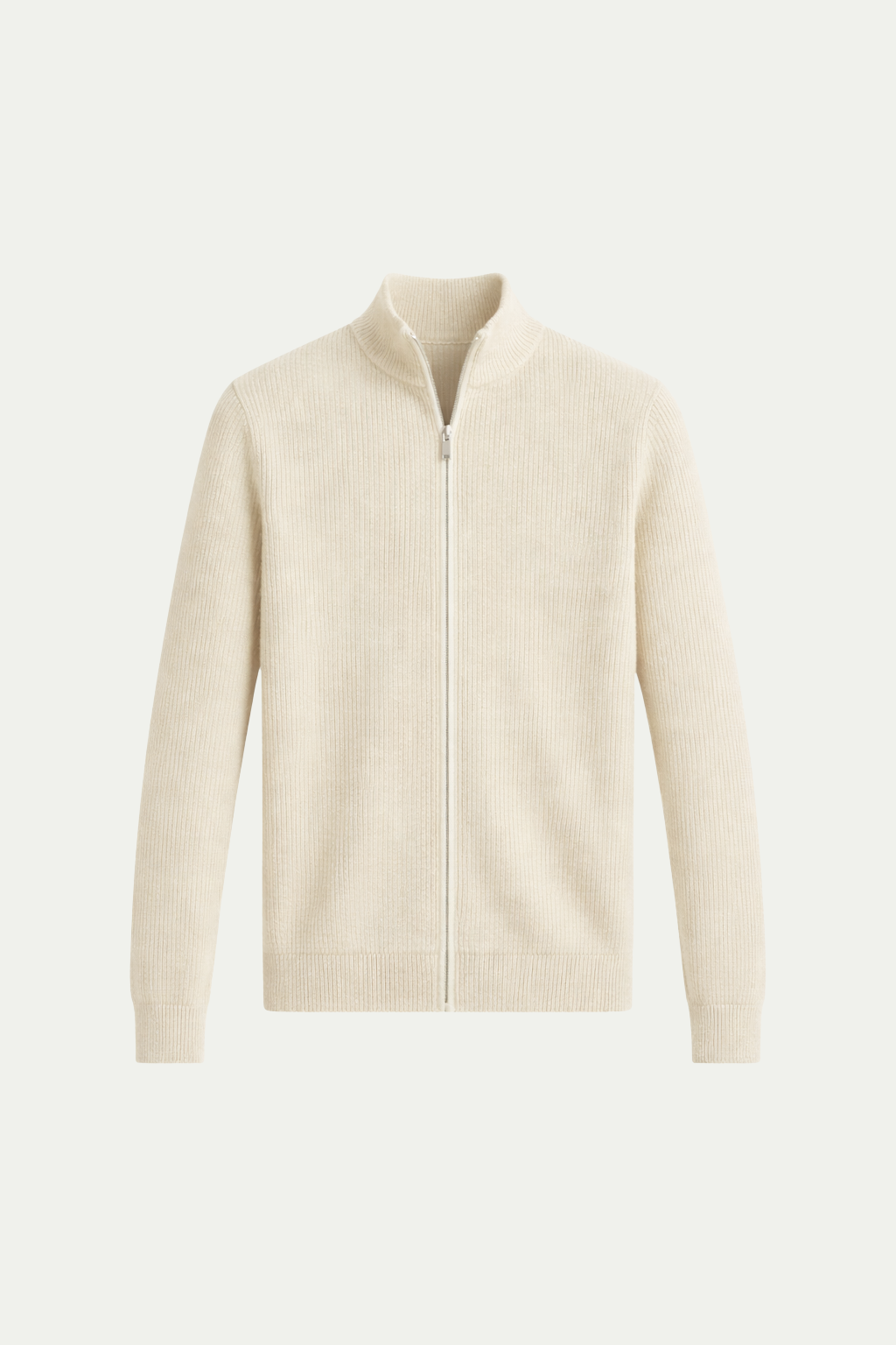 Lodève Strickjacke mit Reißverschluss, creme