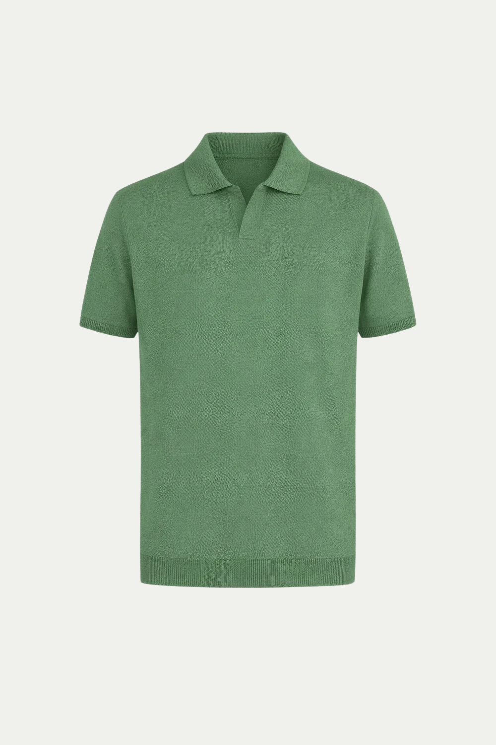 Klassisches Poloshirt ohne Knöpfe – Grün
