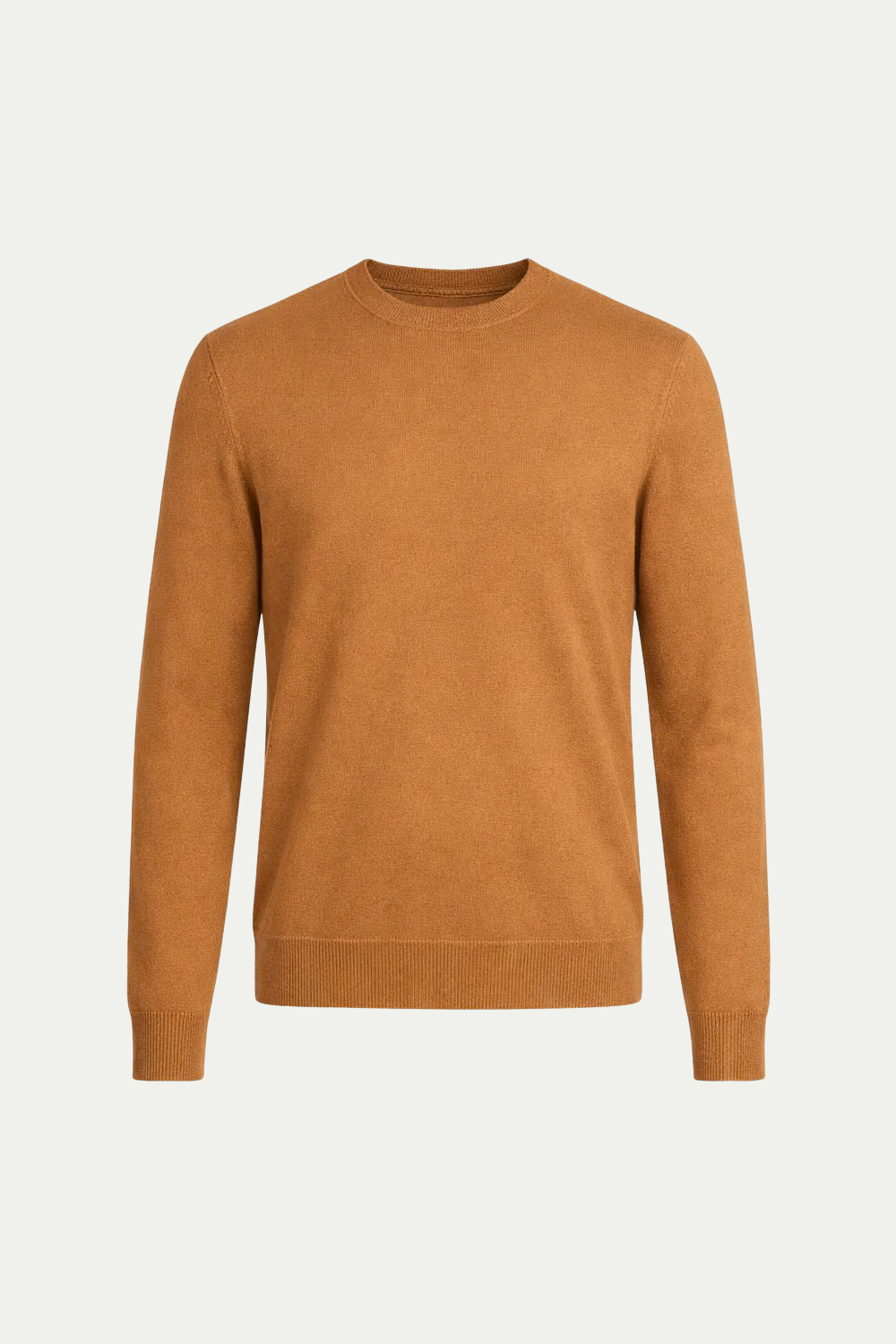 Crewneck aus feiner Wolle, Karamell