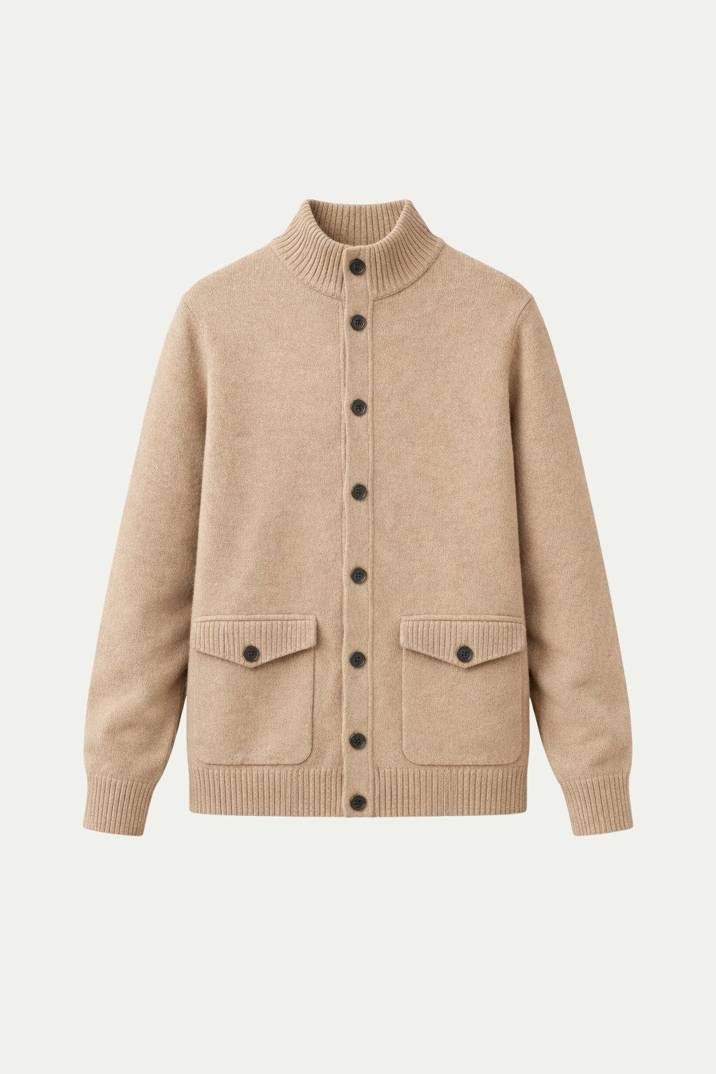 Strickjacke mit Knöpfen, Sandfarben